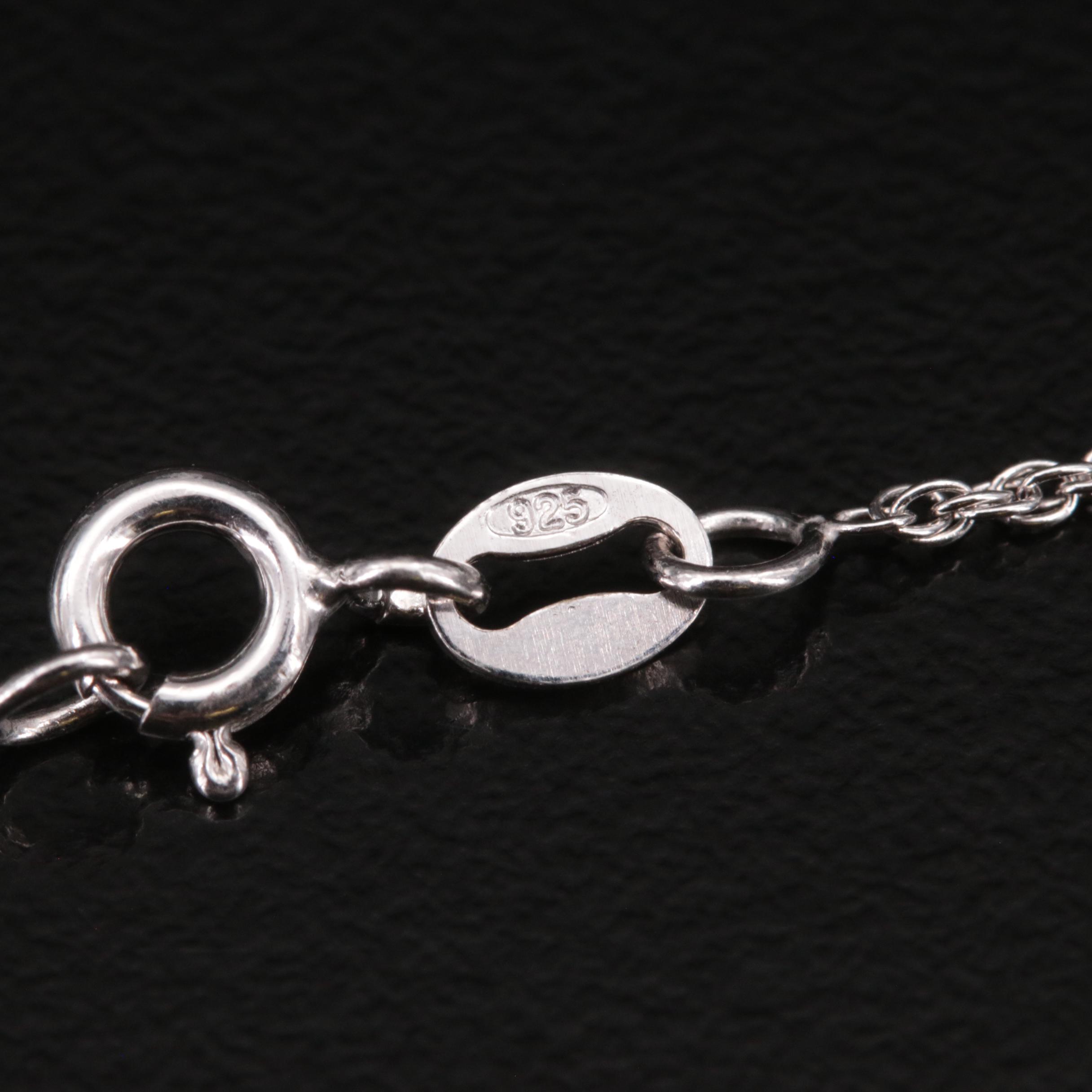 Sterling Diamond 'XO' Pendant Necklace