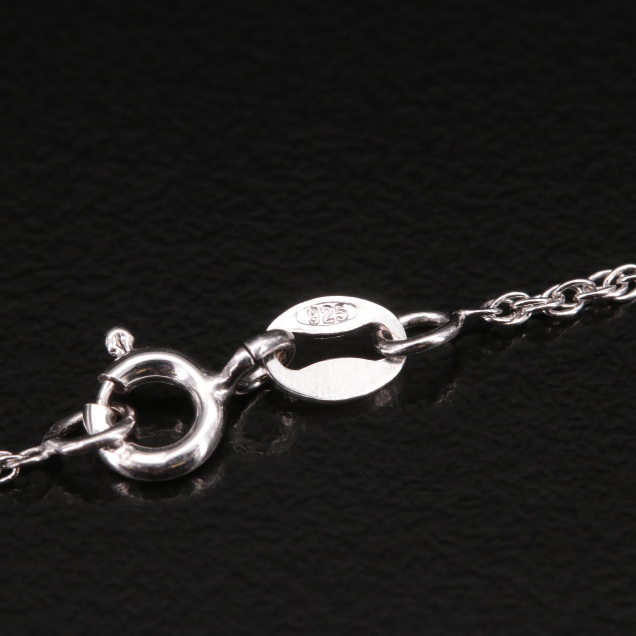 Sterling Diamond XO Pendant Necklace