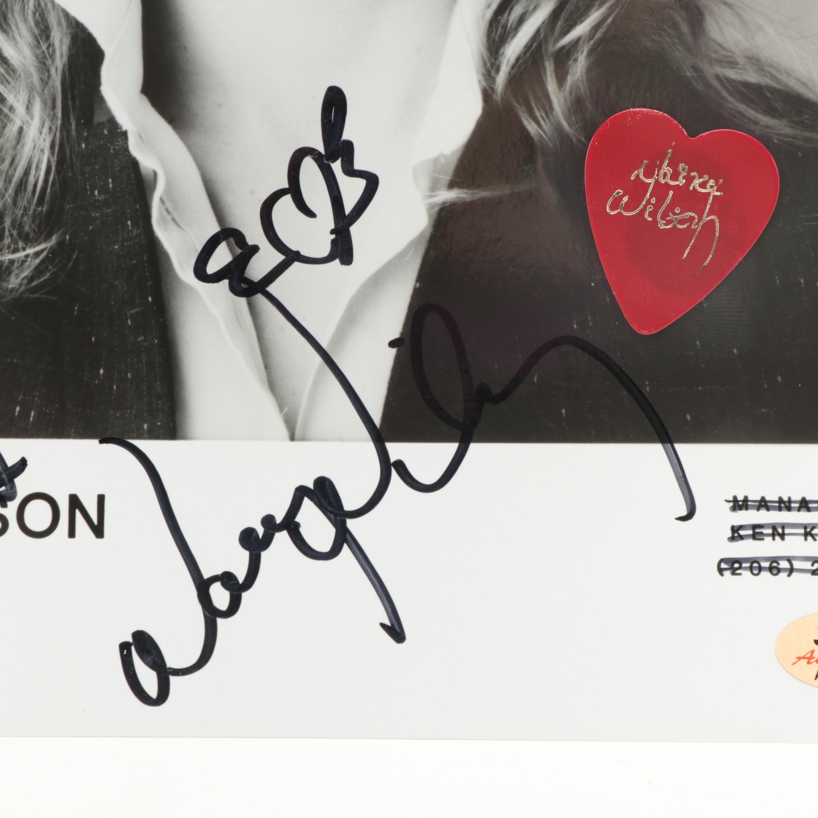 Nancy Wilson of Heart Signed and Personalized Giclée Print With Guitar Pick