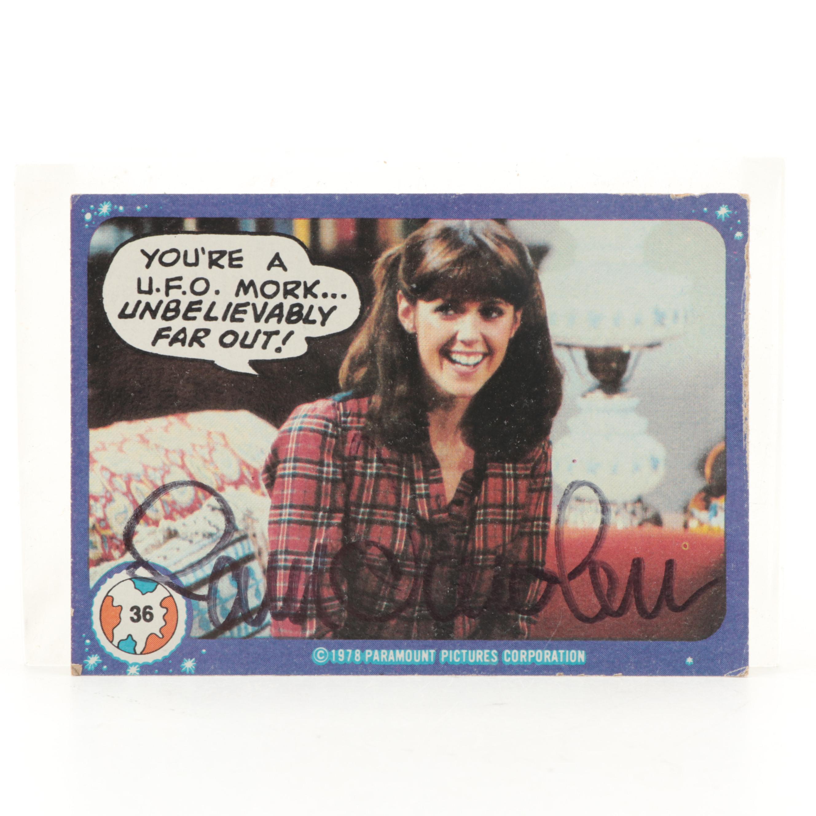 Pam Dawber Signed "Mork and Mindy" Trading Card with Signed Giclée Print