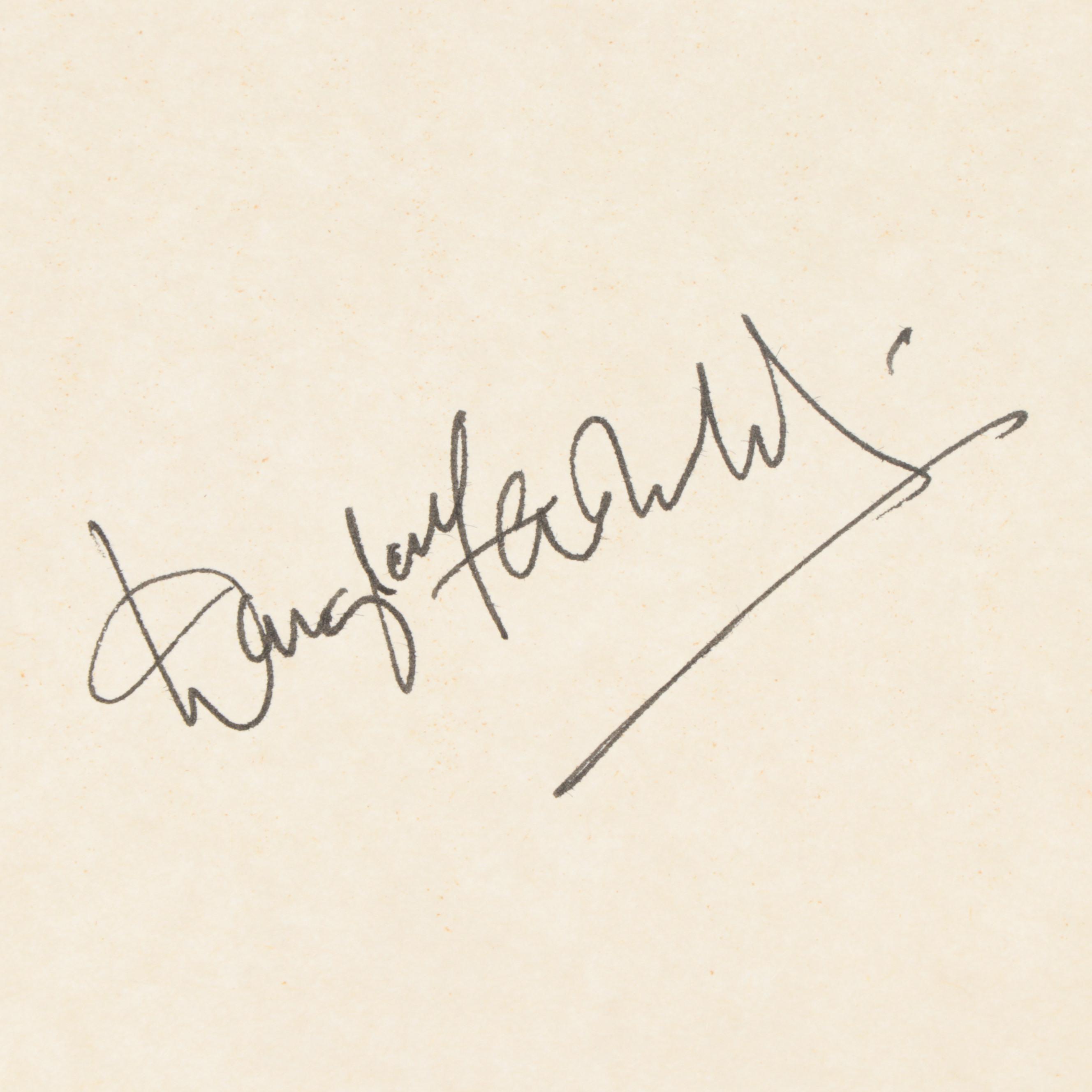 Douglas Fairbanks Jr. Signed Paper with Giclée Headshot