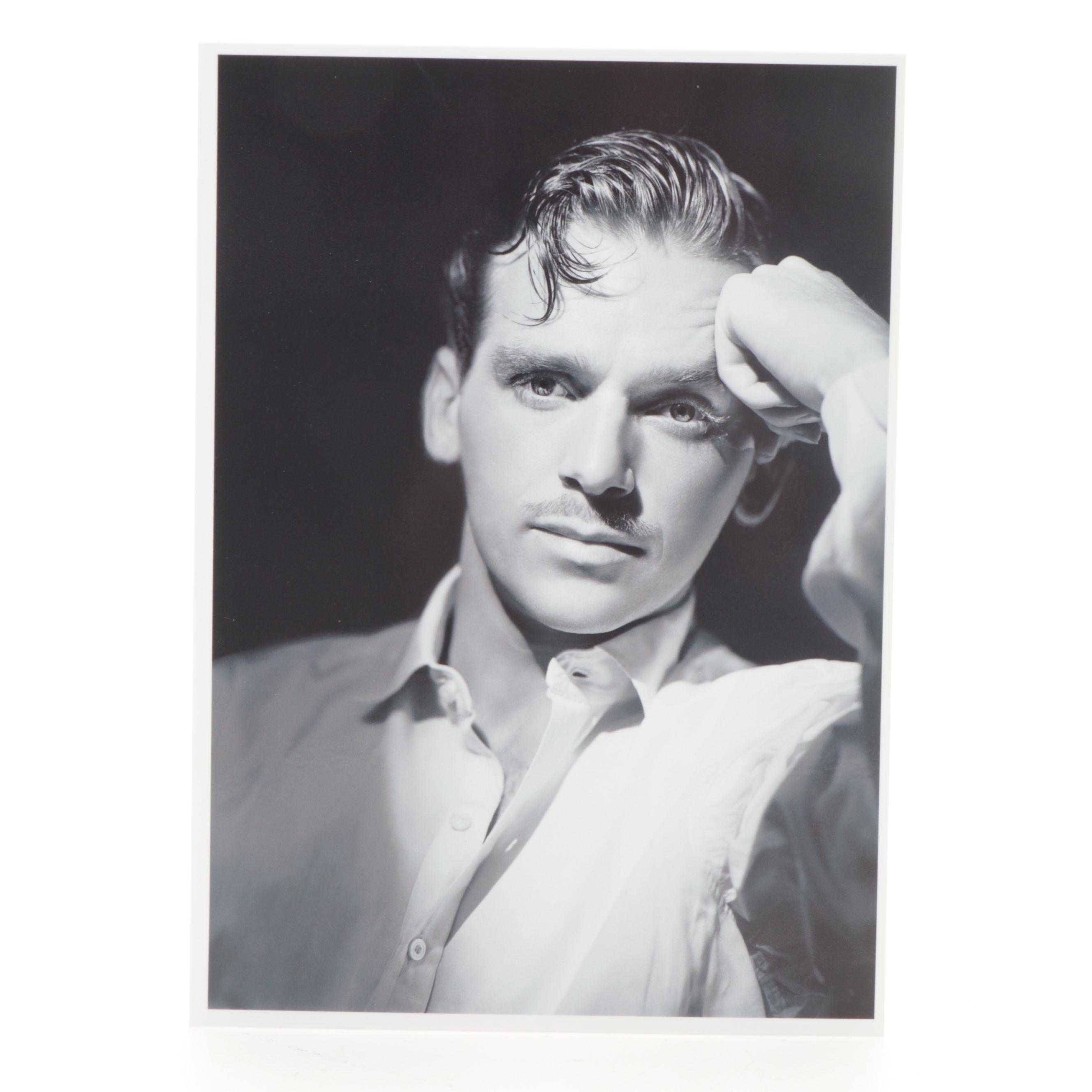 Douglas Fairbanks Jr. Signed Paper with Giclée Headshot