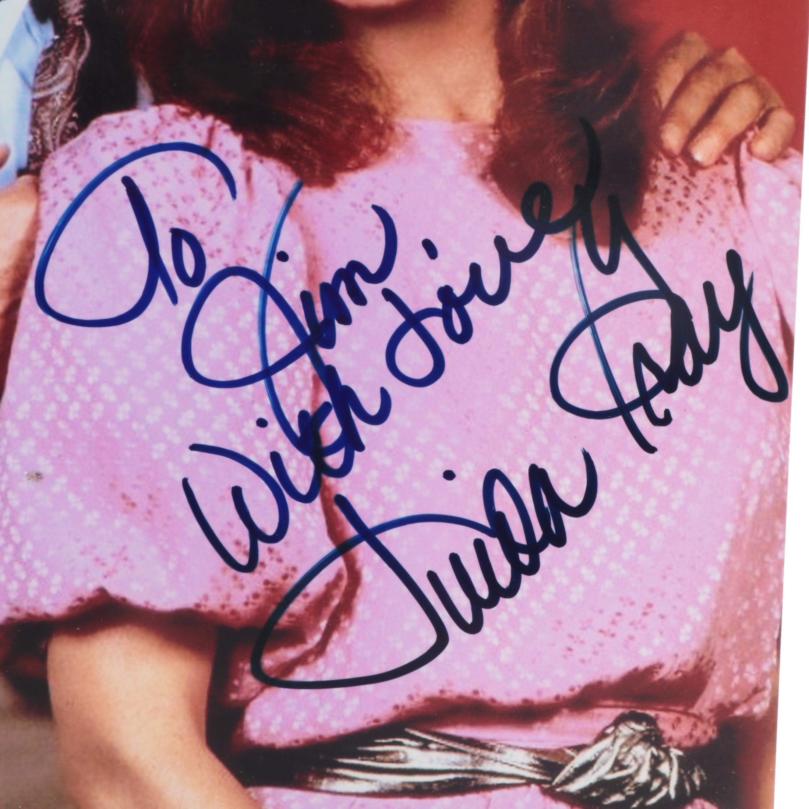 Larry Hagman and Linda Gray Signed Giclée with Dallas Southfork Ranch Deed Print