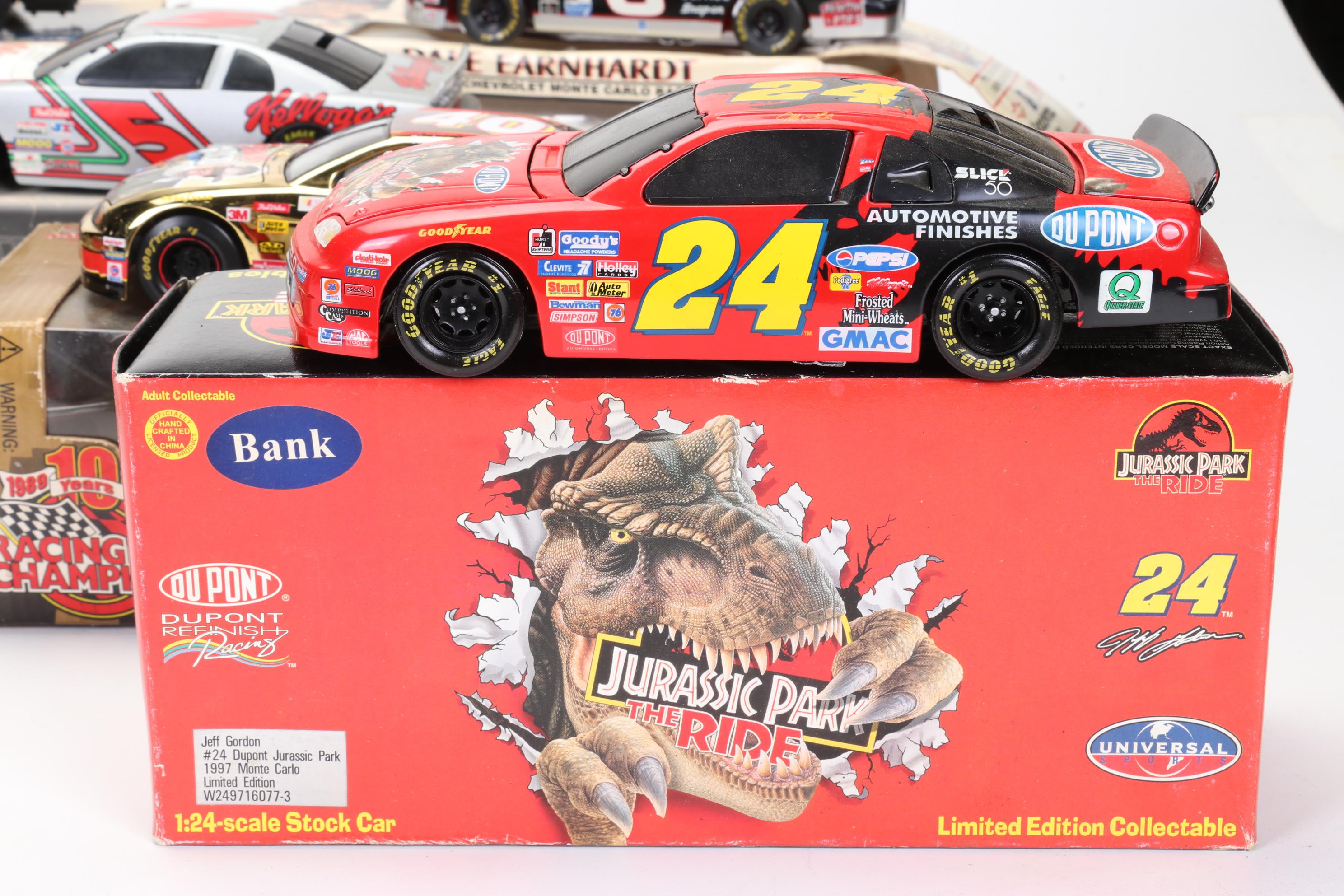 Jeff Gordon Limited Edition Jurassic Park Coin Bank, Other NASCAR Diecast Cars
