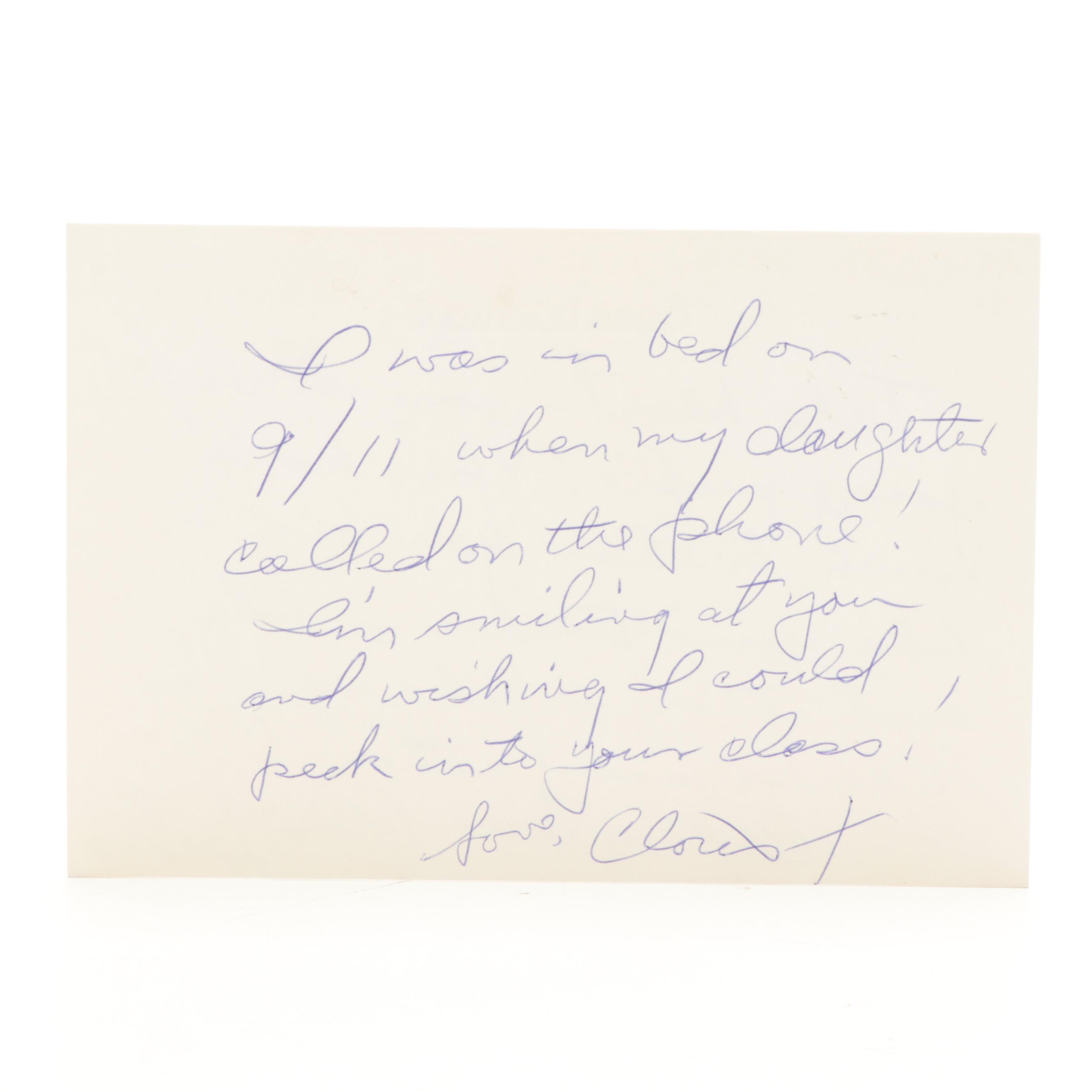 Cloris Leachman Handwritten and Signed Letter with Signed Giclée