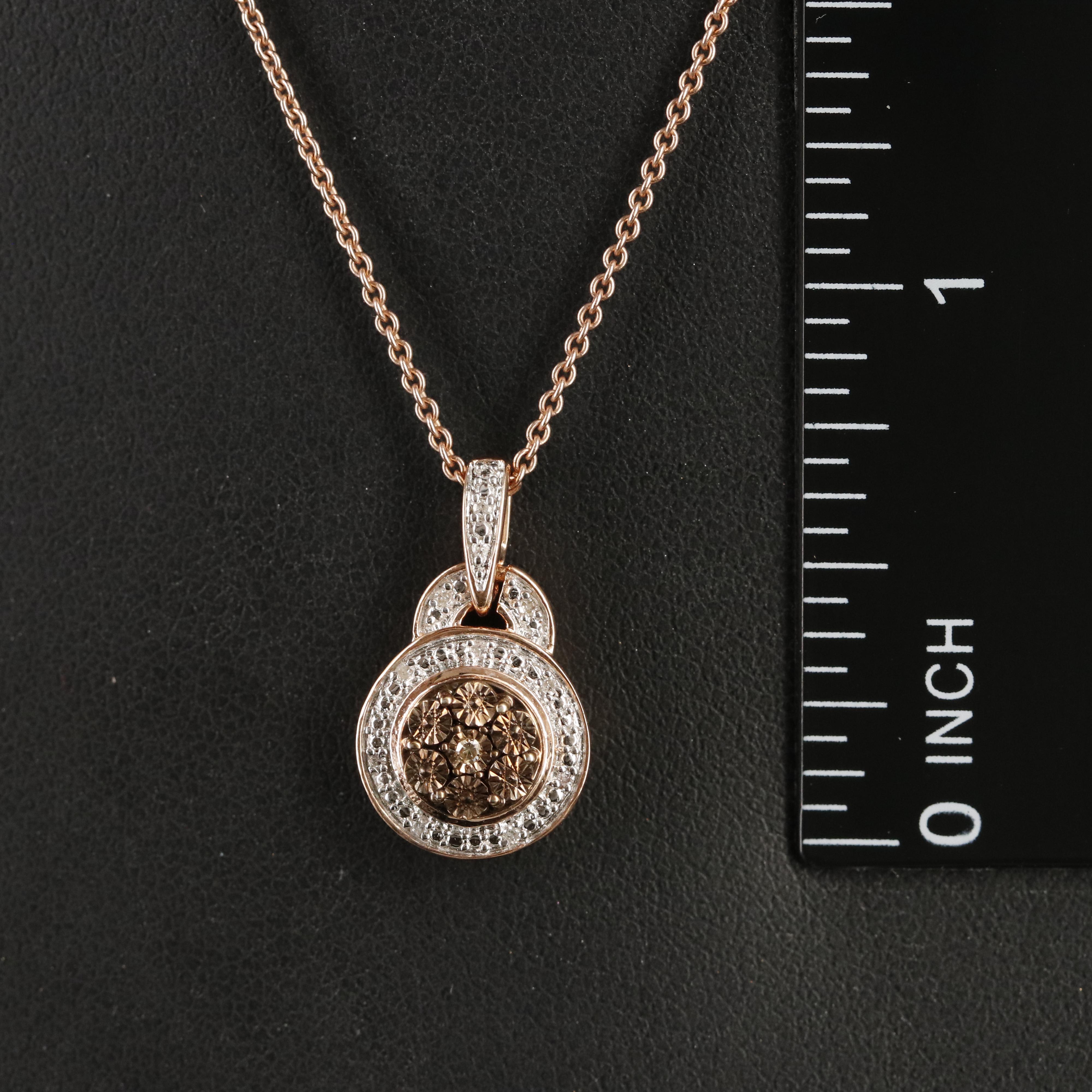 Sterling Diamond Pendant Necklace