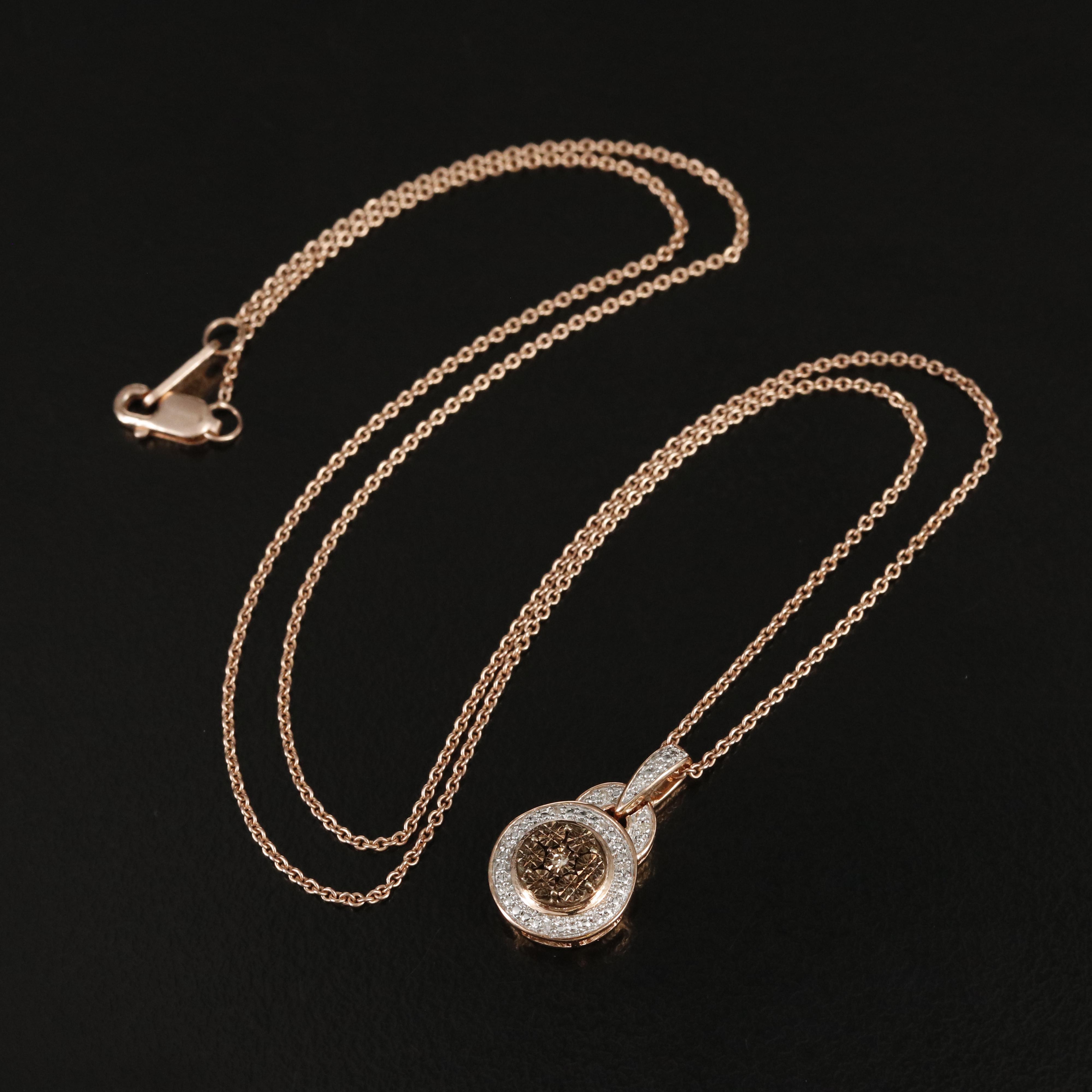 Sterling Diamond Pendant Necklace