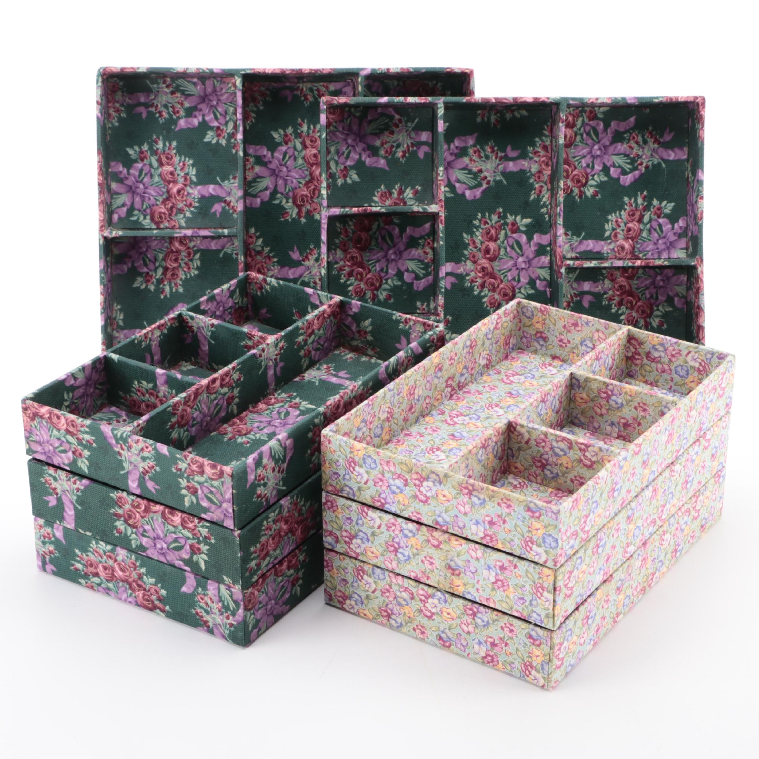 Fabric Covered Cardboard Drawer Organizers