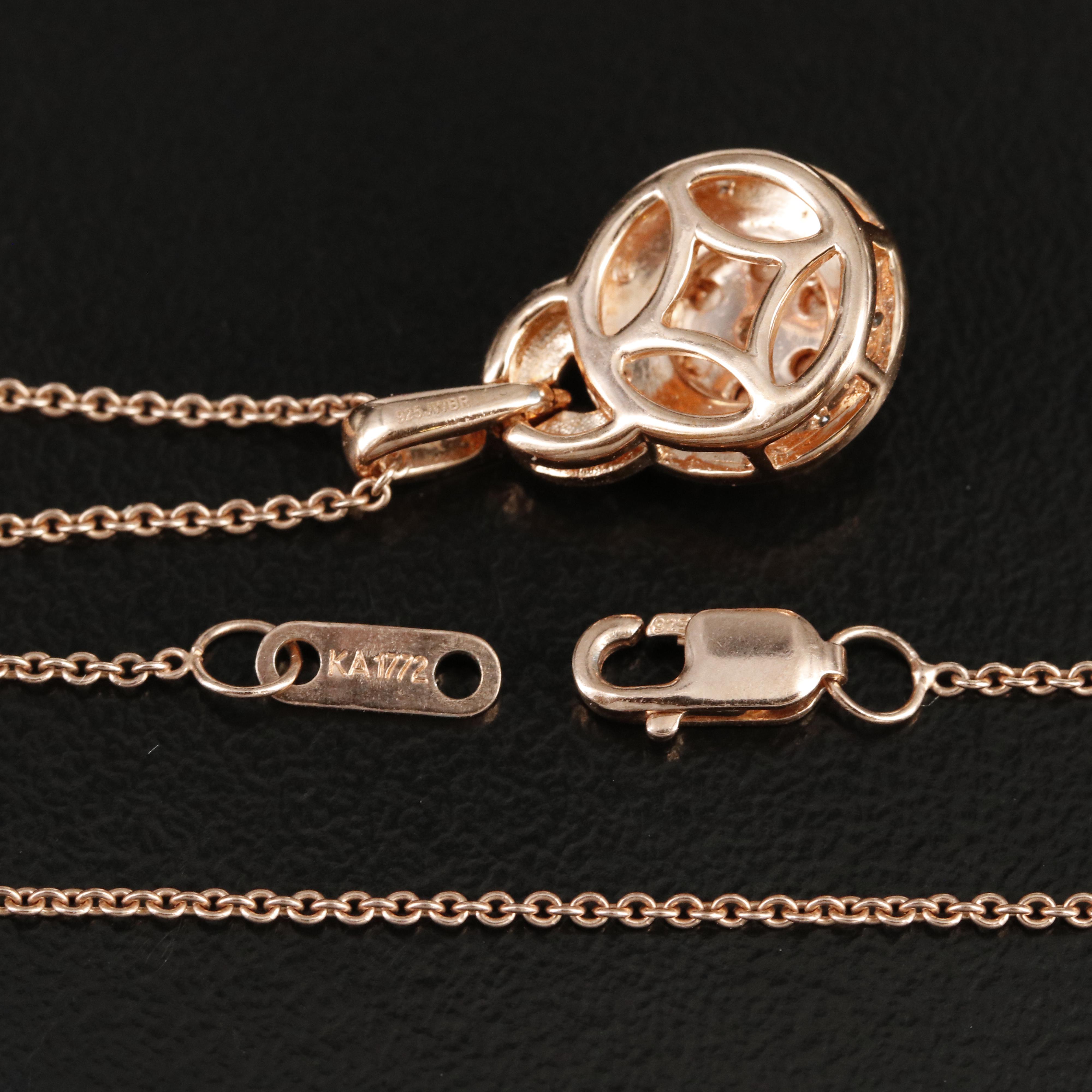 Sterling Diamond Pendant Necklace