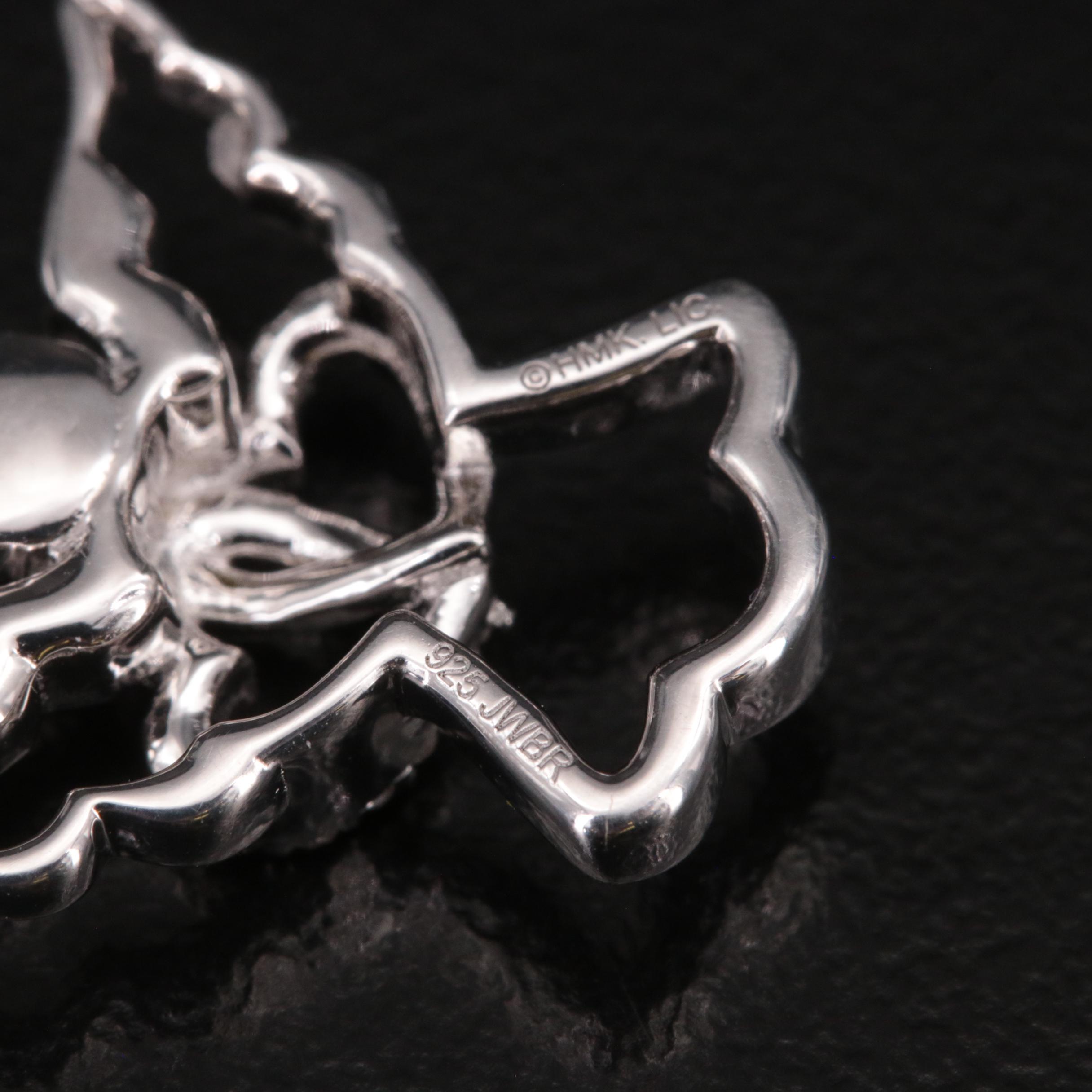 Diamond Angel Pendant Necklace in Sterling