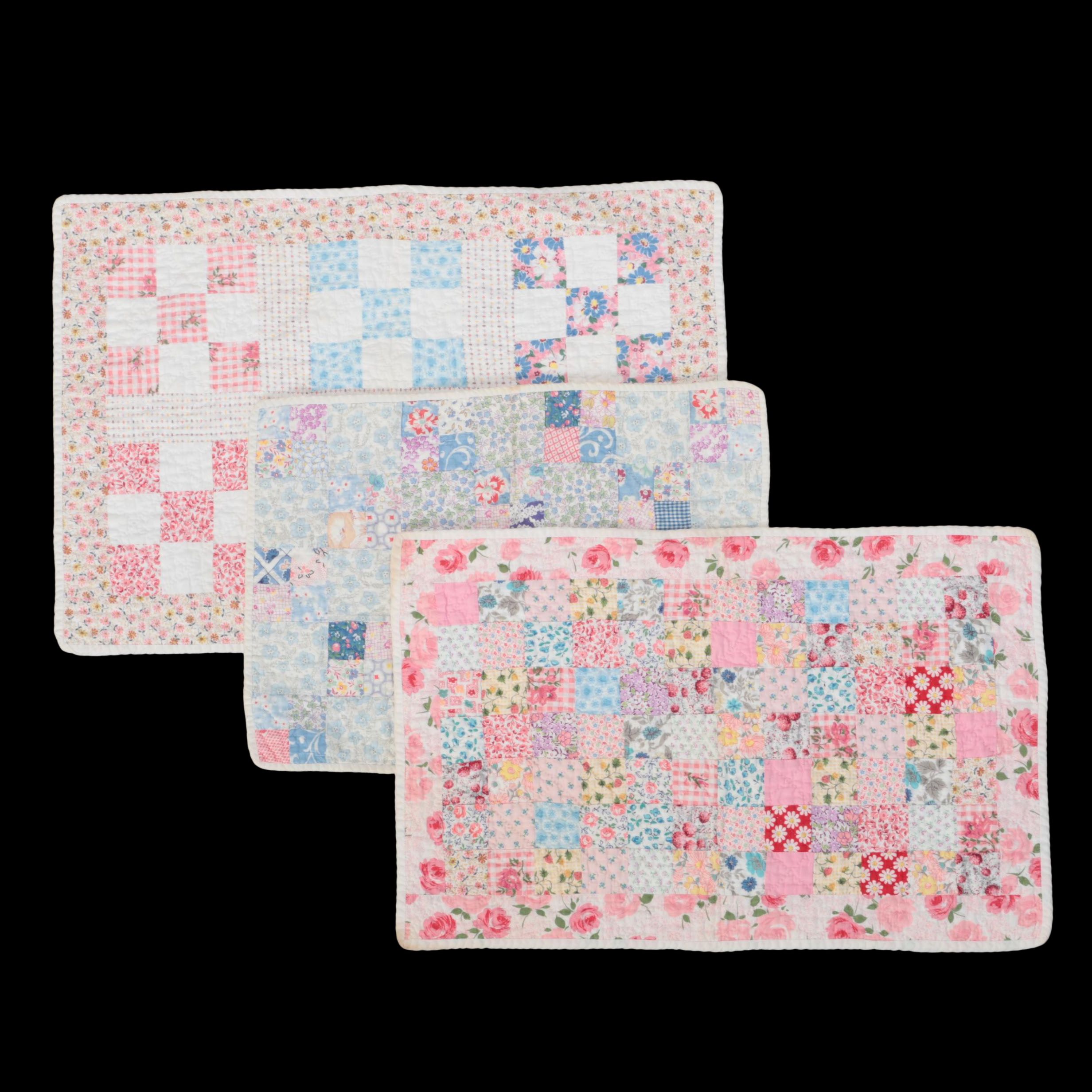 Hand-Pieced Quilted Cotton Doll Quilts