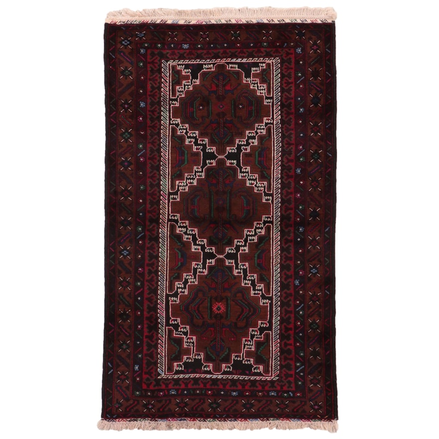 3'10 x 6'10 Hand-Knotted Persian Baluch Area Rug