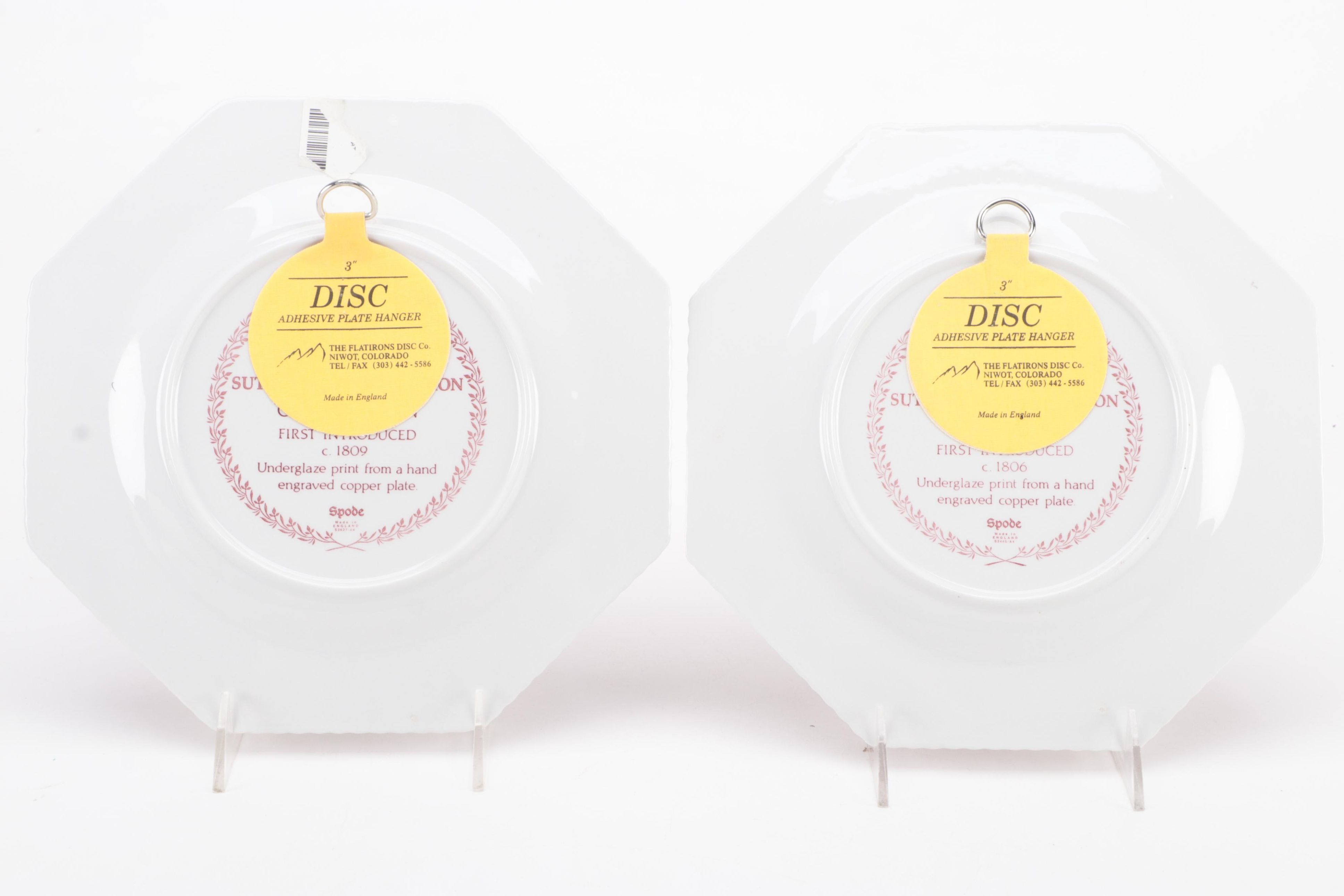 Spode "Sutherland" Caramanian Printed Ceramic Collector Plates, Late 20th C.