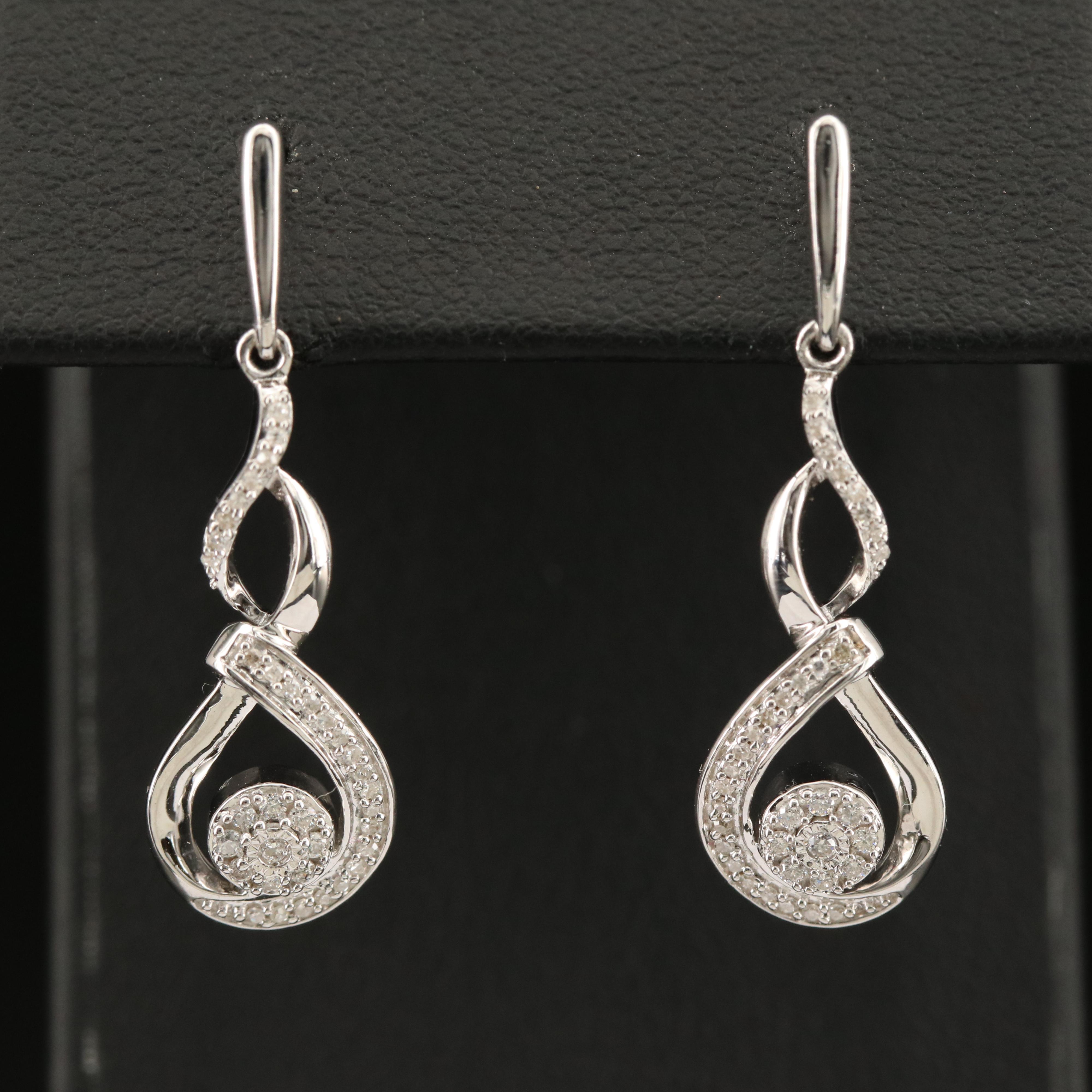 Sterling Diamond Earrings