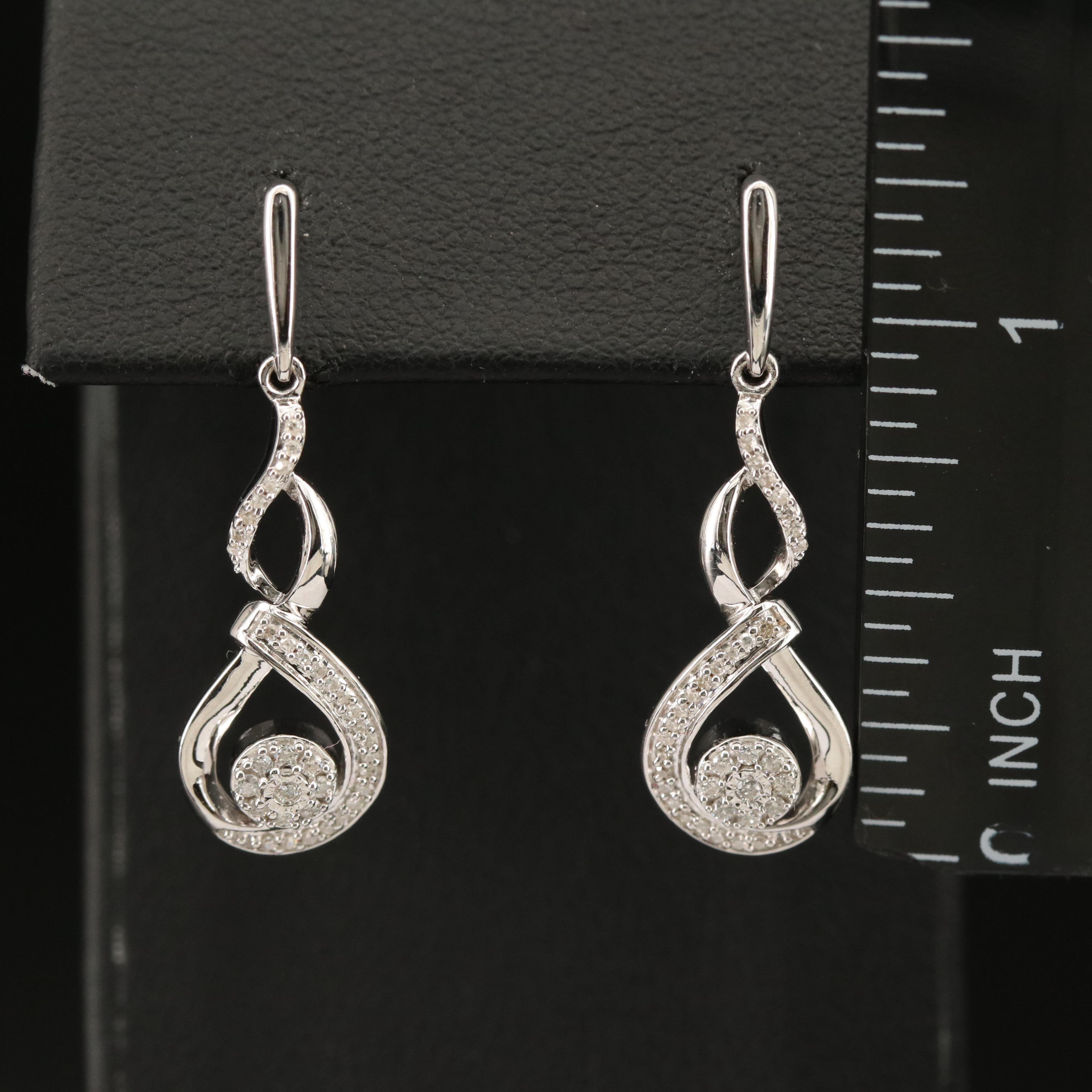 Sterling Diamond Earrings