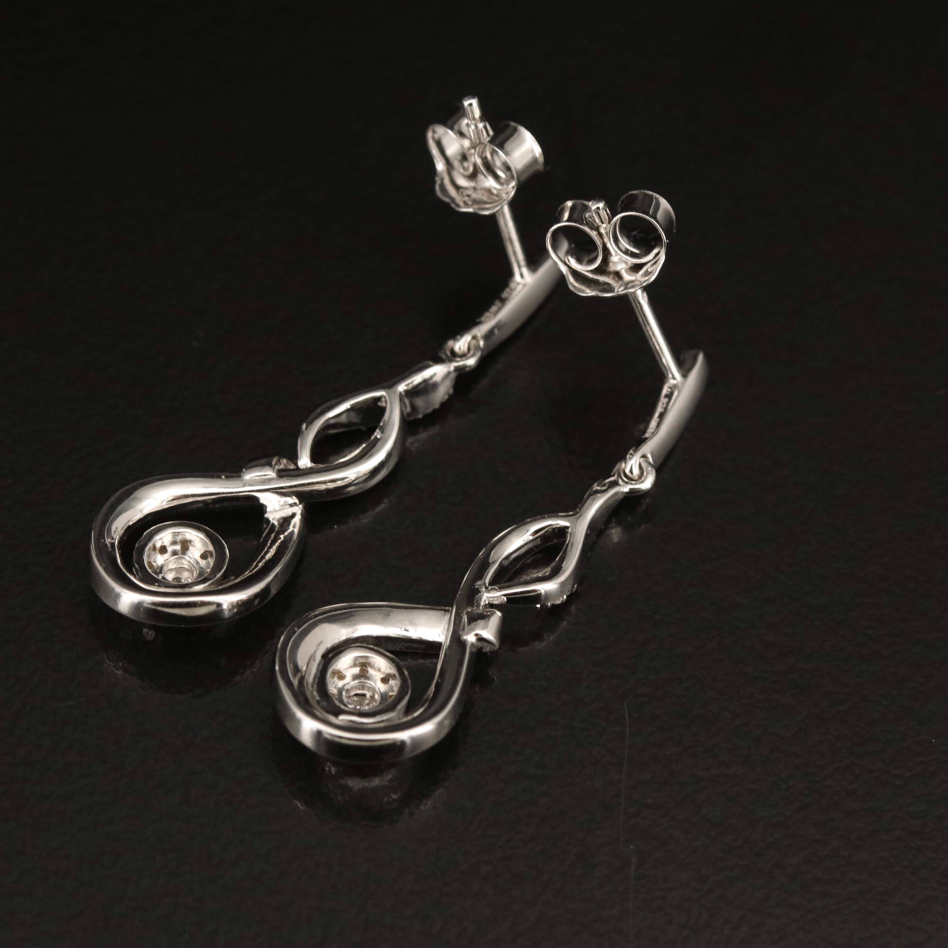 Sterling Diamond Earrings