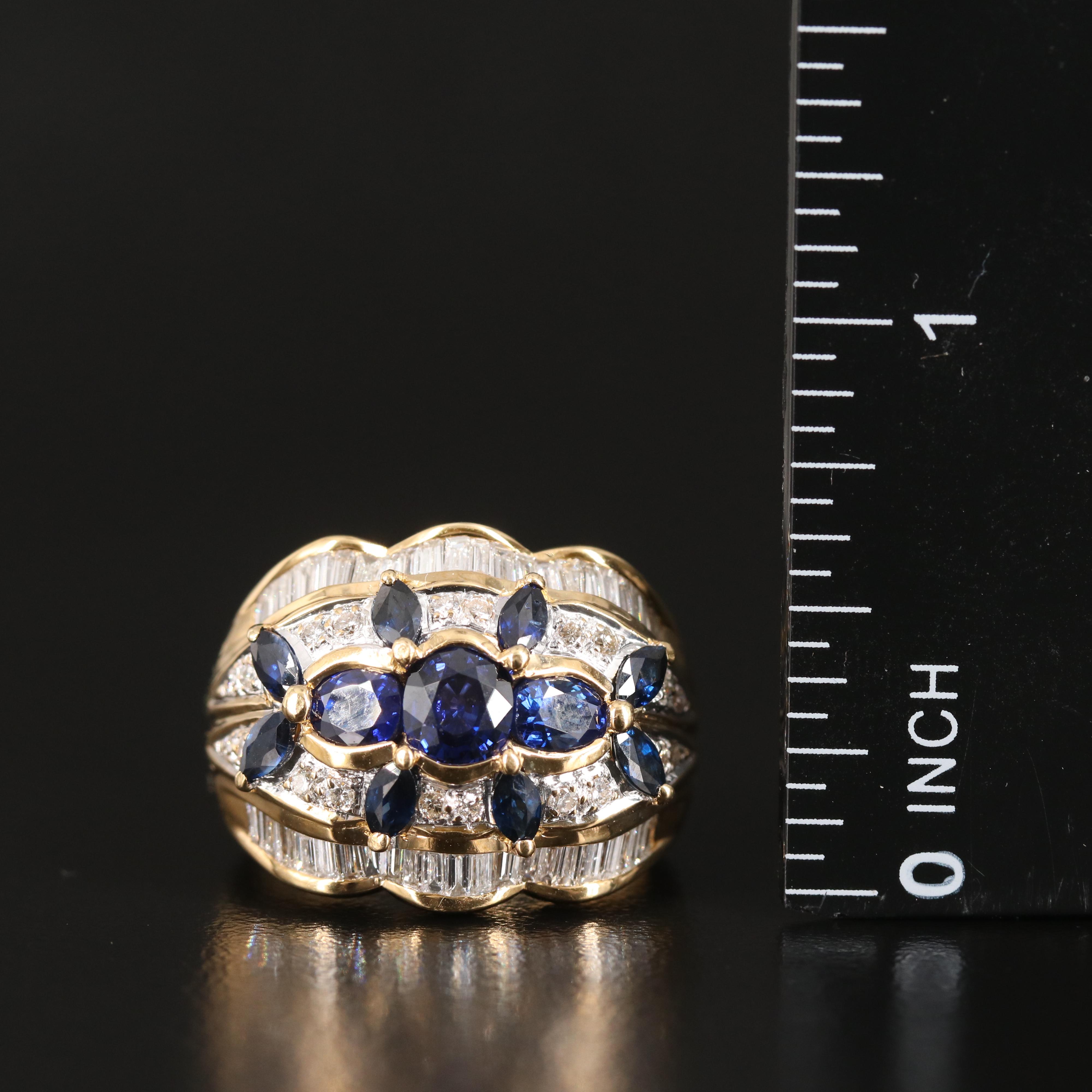 18K Sapphire and 1.00 CTW Diamond Ring