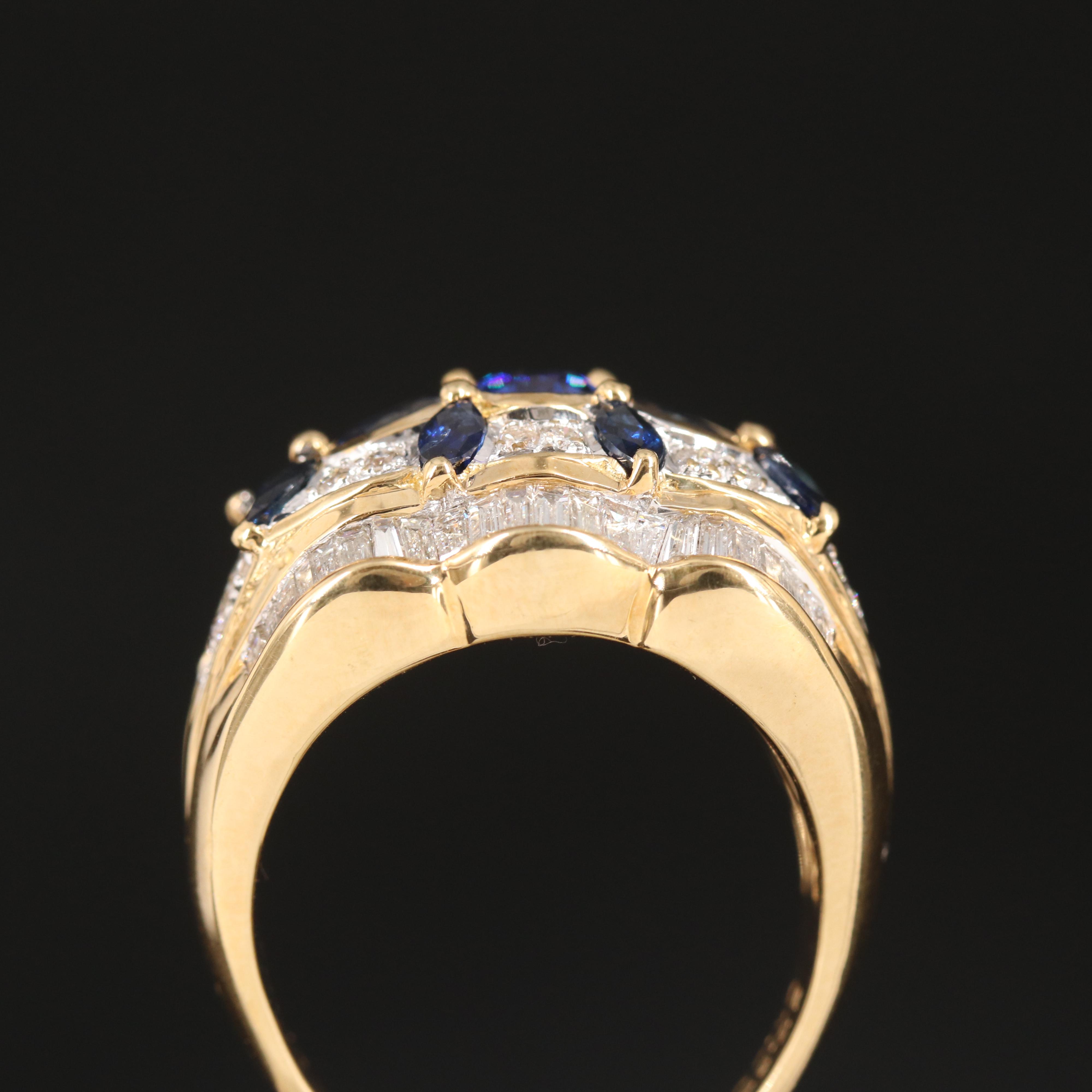 18K Sapphire and 1.00 CTW Diamond Ring