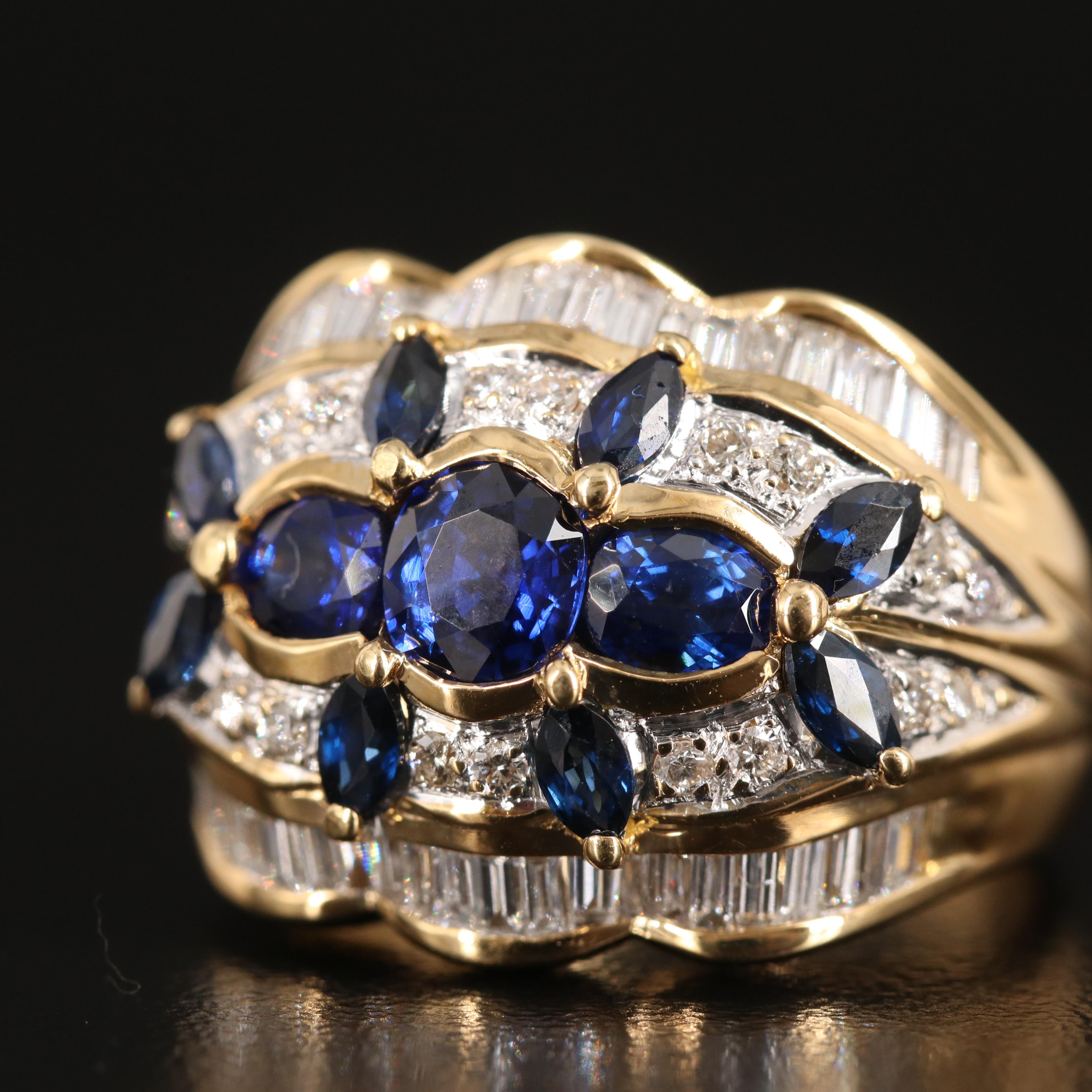 18K Sapphire and 1.00 CTW Diamond Ring