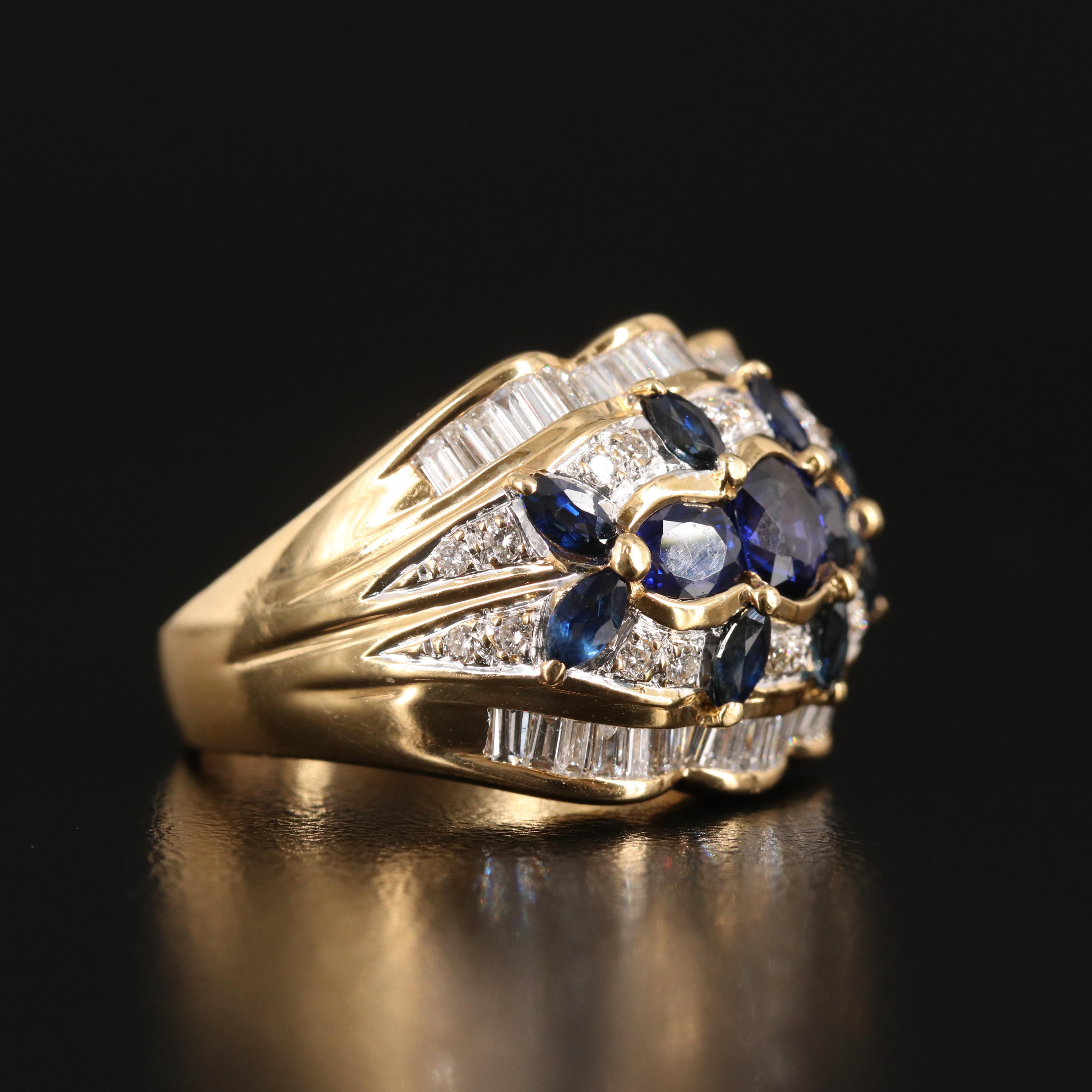 18K Sapphire and 1.00 CTW Diamond Ring