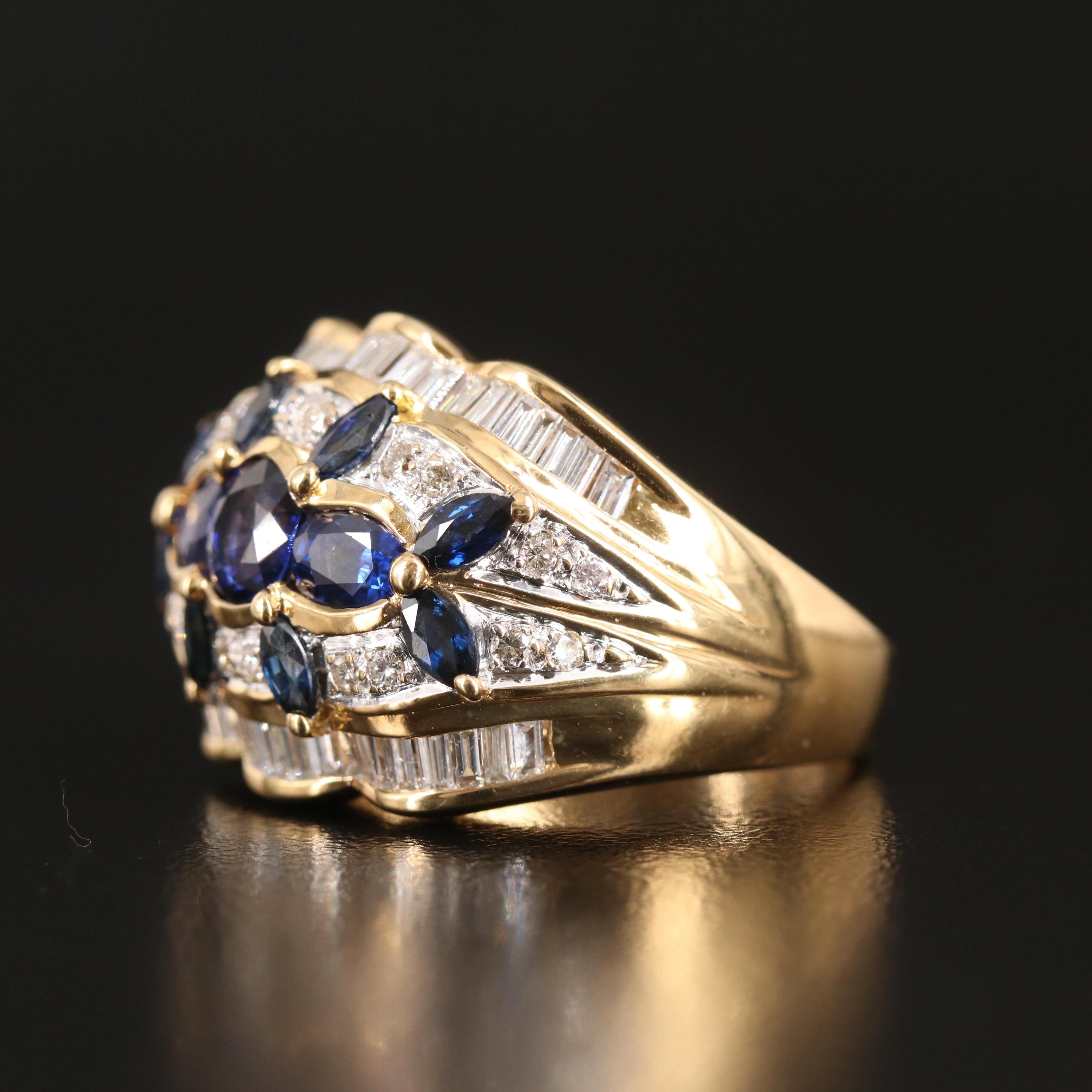18K Sapphire and 1.00 CTW Diamond Ring