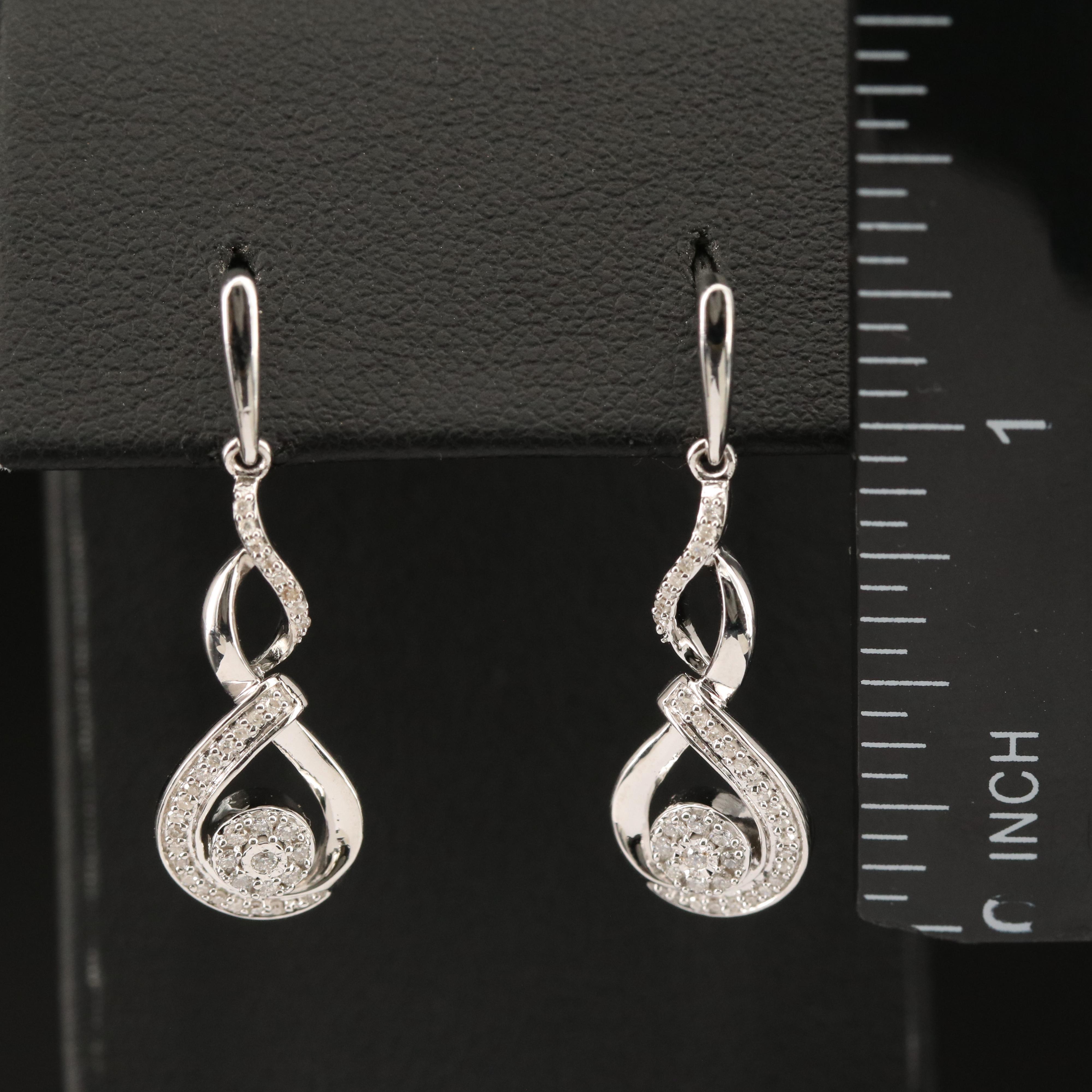 Sterling Diamond Earrings