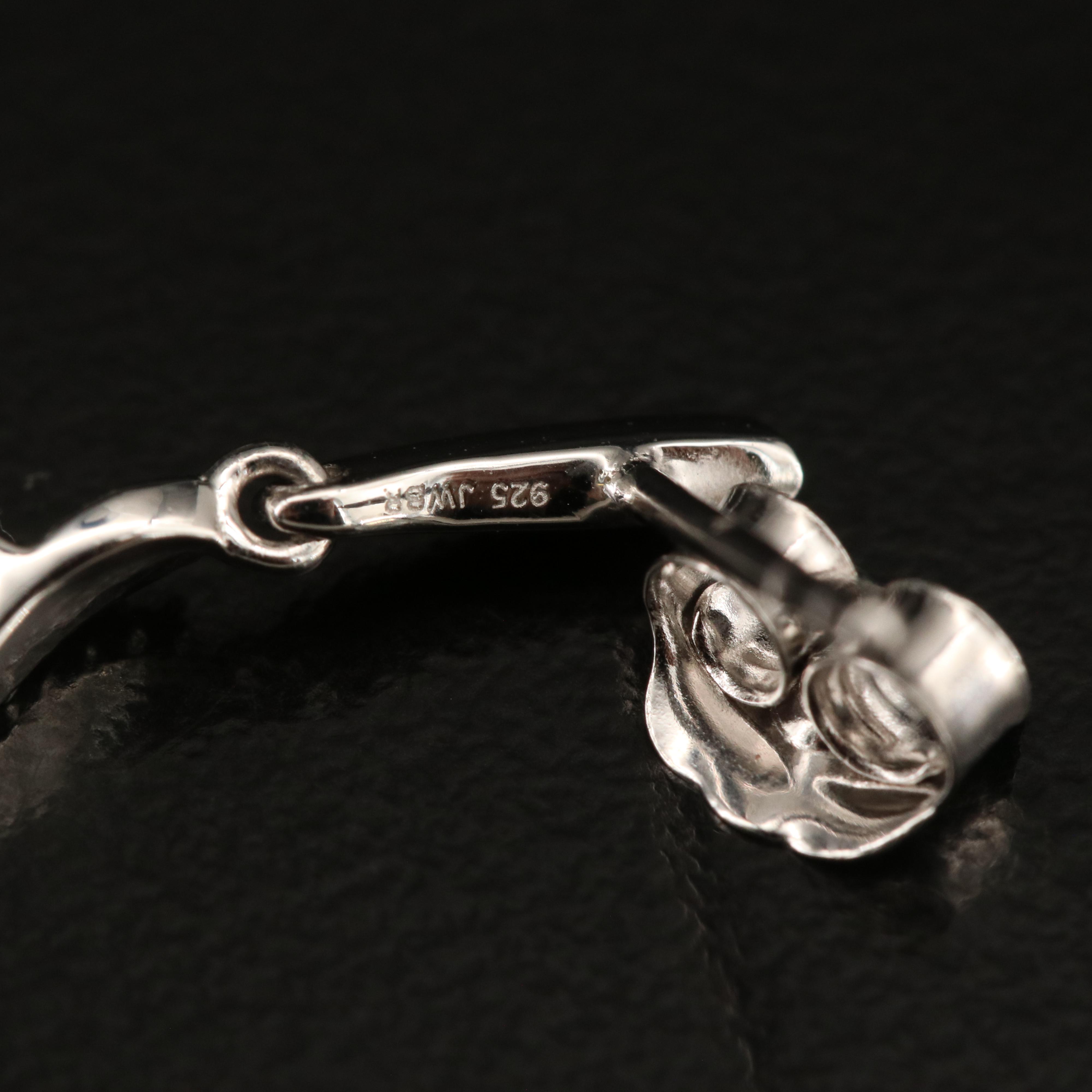 Sterling Diamond Earrings