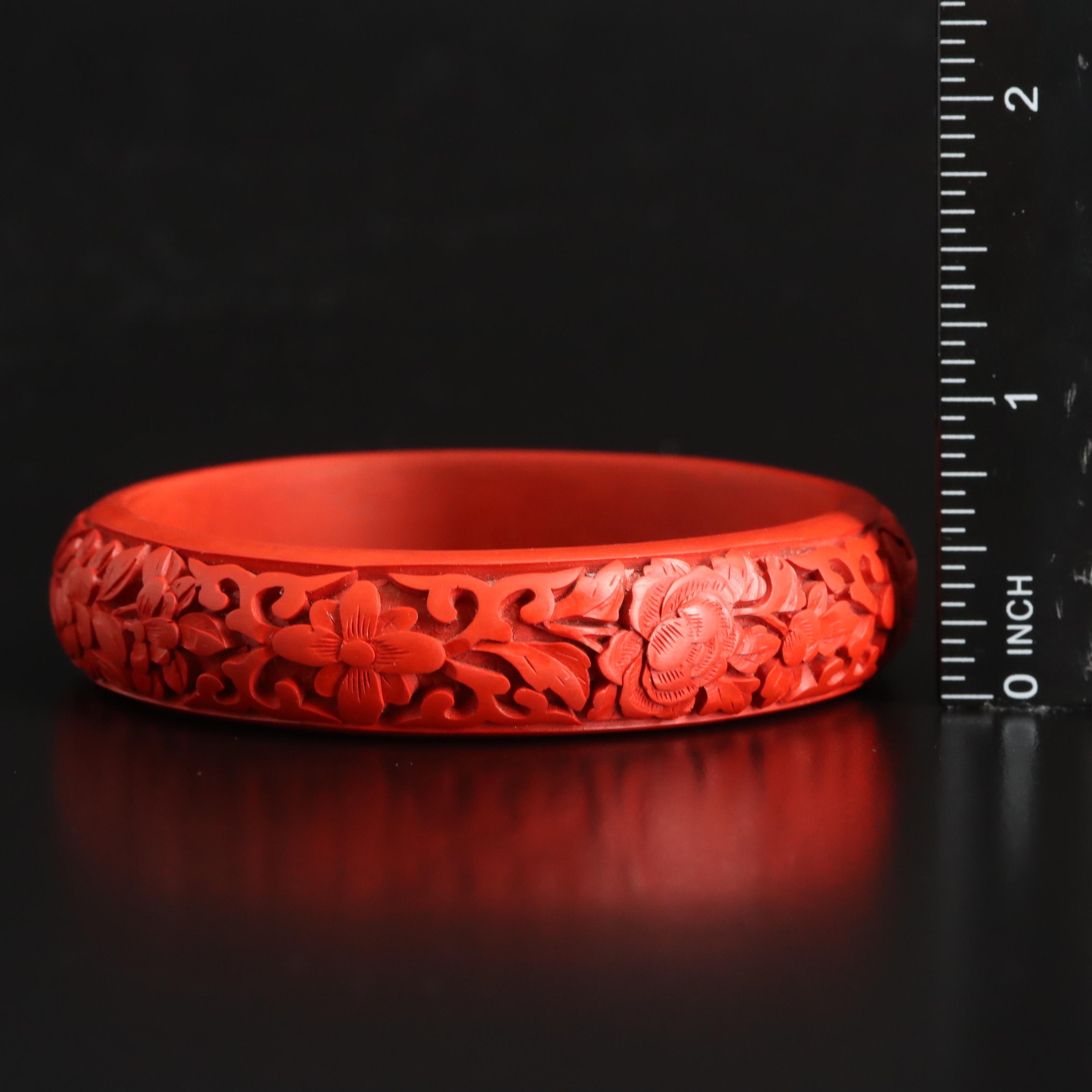 Nephrite and Faux Cinnabar Bangles