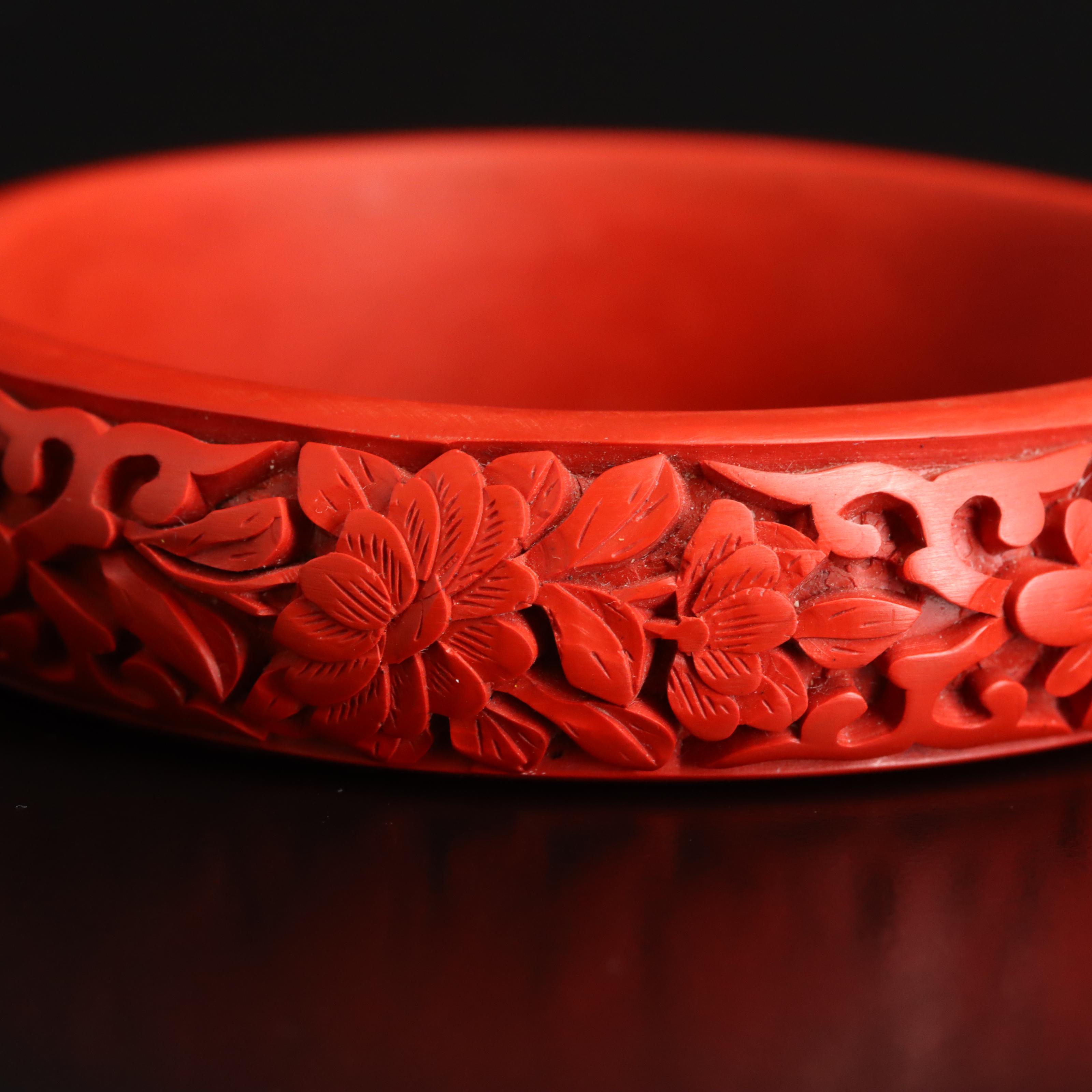 Nephrite and Faux Cinnabar Bangles