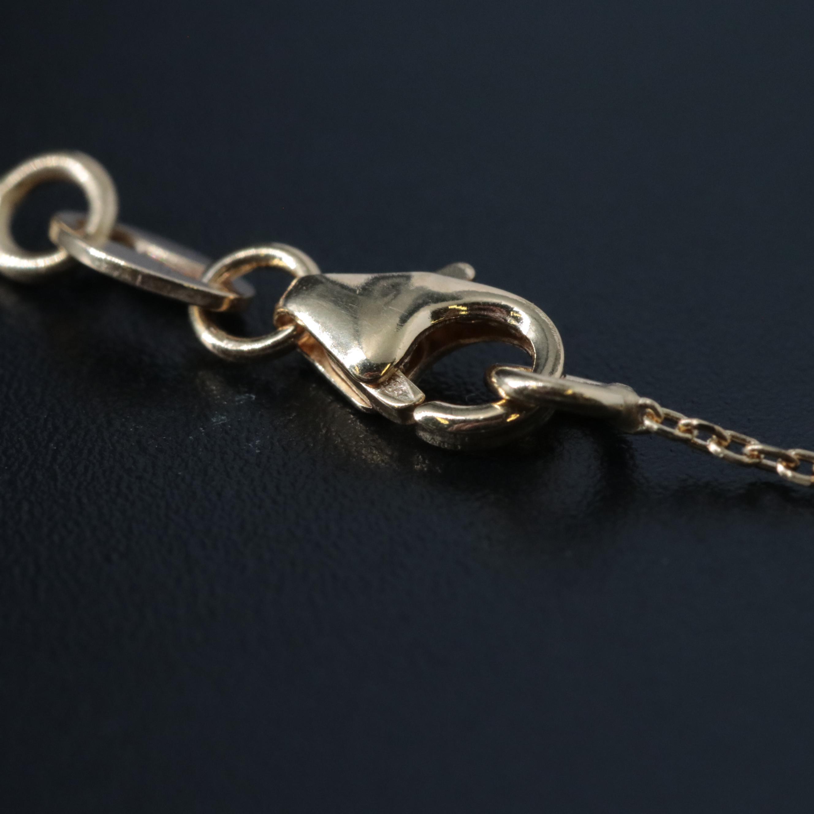 14K Beaded Cable Chain Necklace