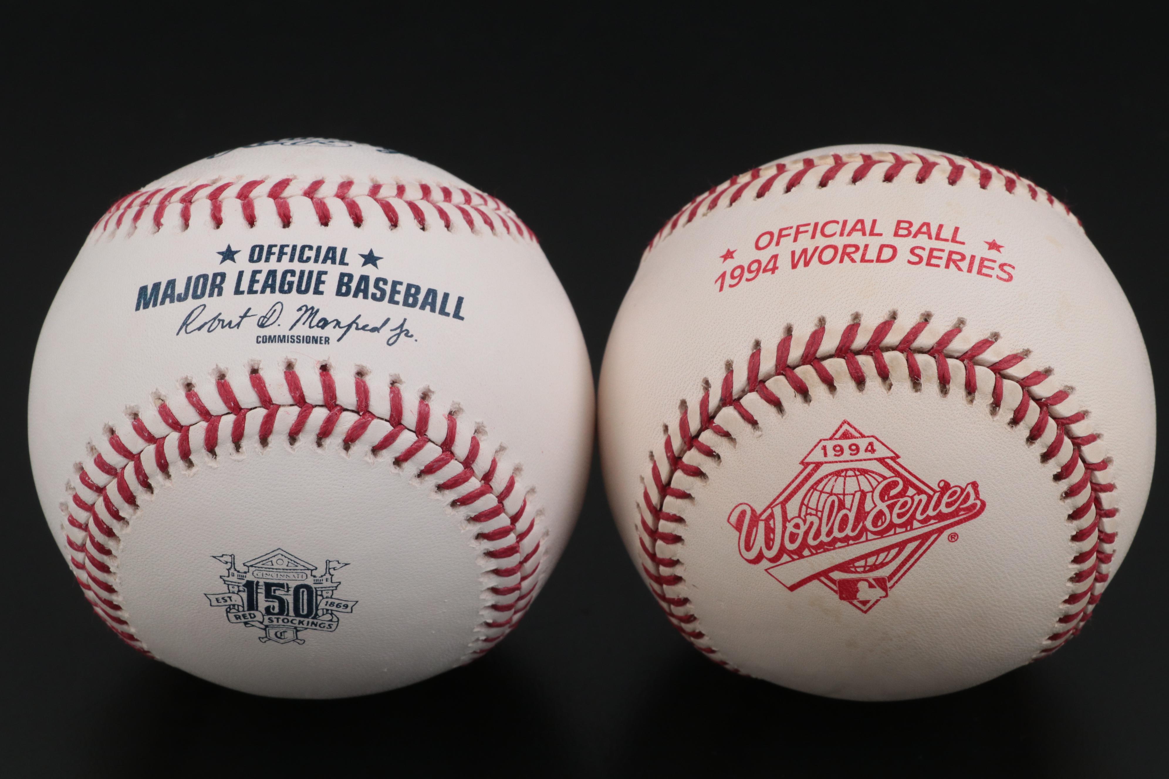 Rawlings Baseballs With 1994 World Series, Nolan Ryan Commemorative, More