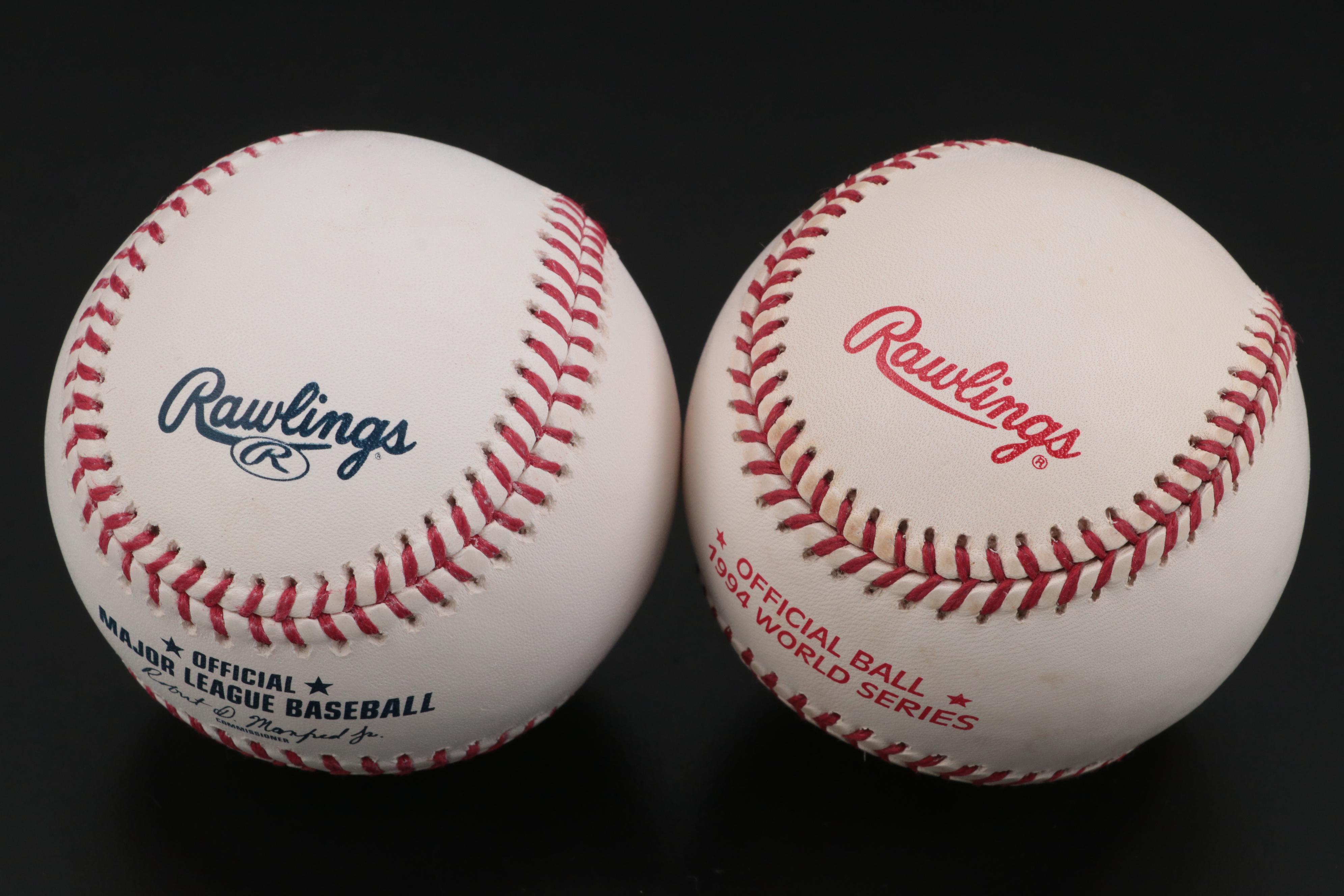 Rawlings Baseballs With 1994 World Series, Nolan Ryan Commemorative, More