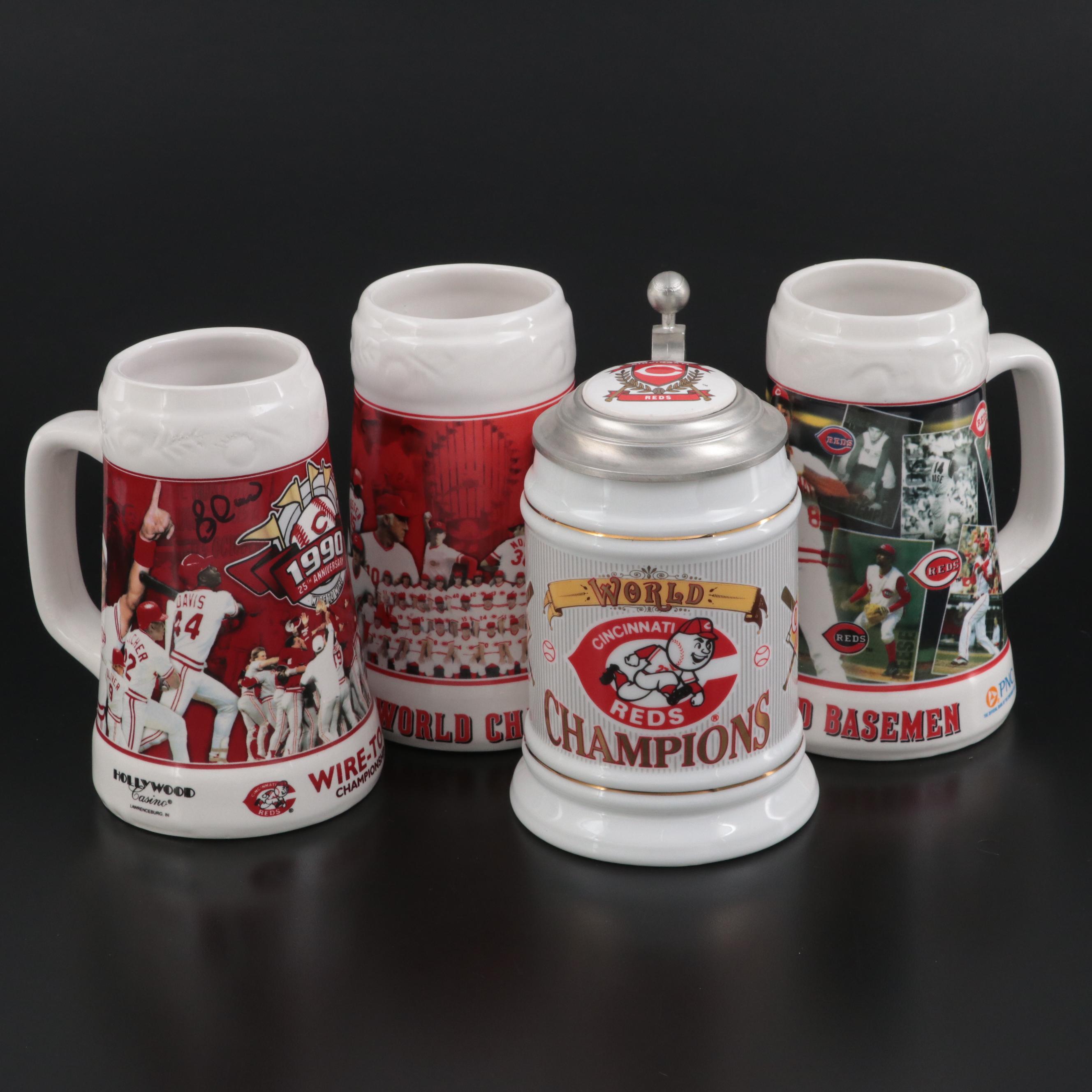 Cincinnati Reds Baseball Steins With Eric Davis Signature