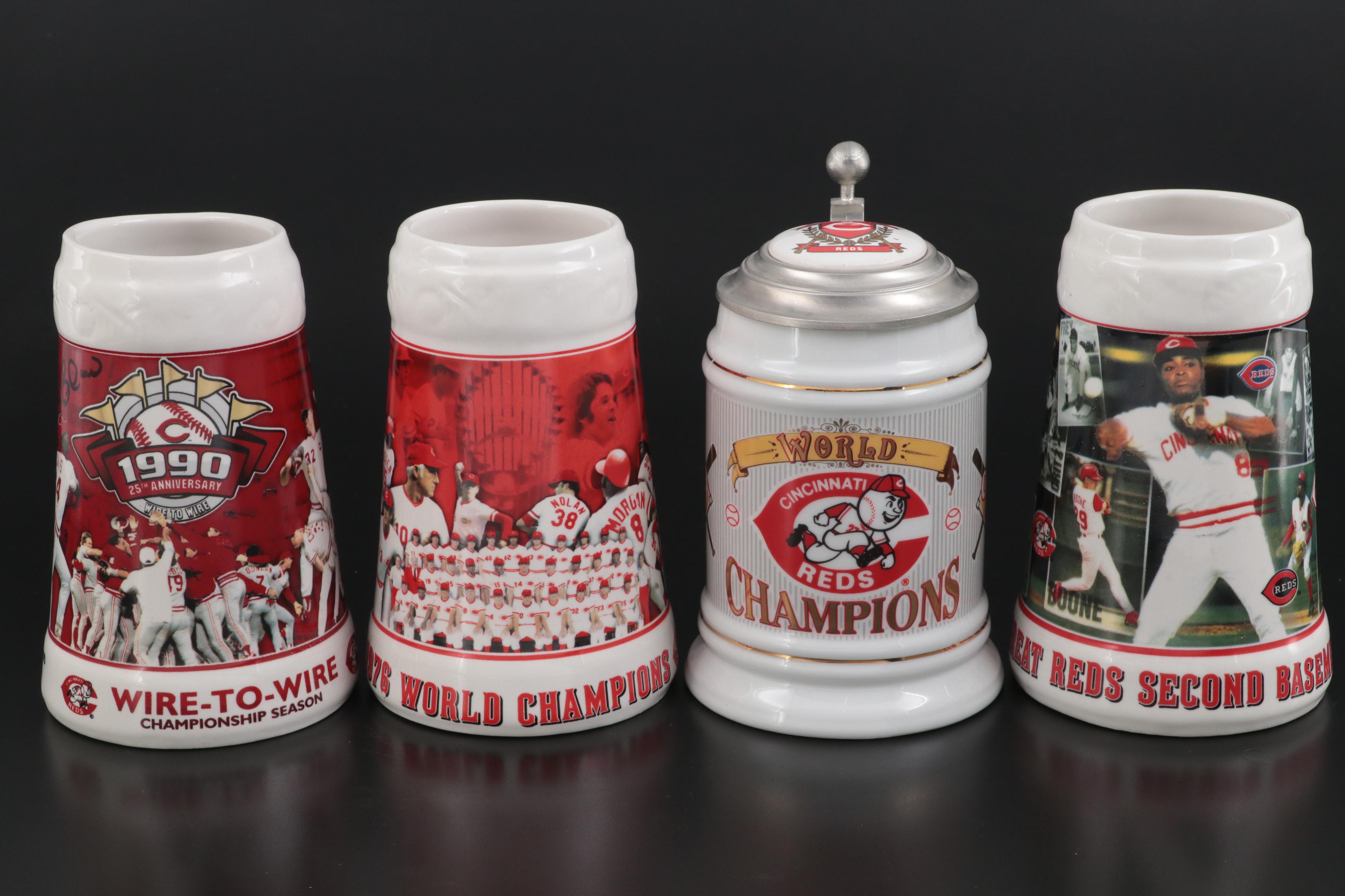 Cincinnati Reds Baseball Steins With Eric Davis Signature