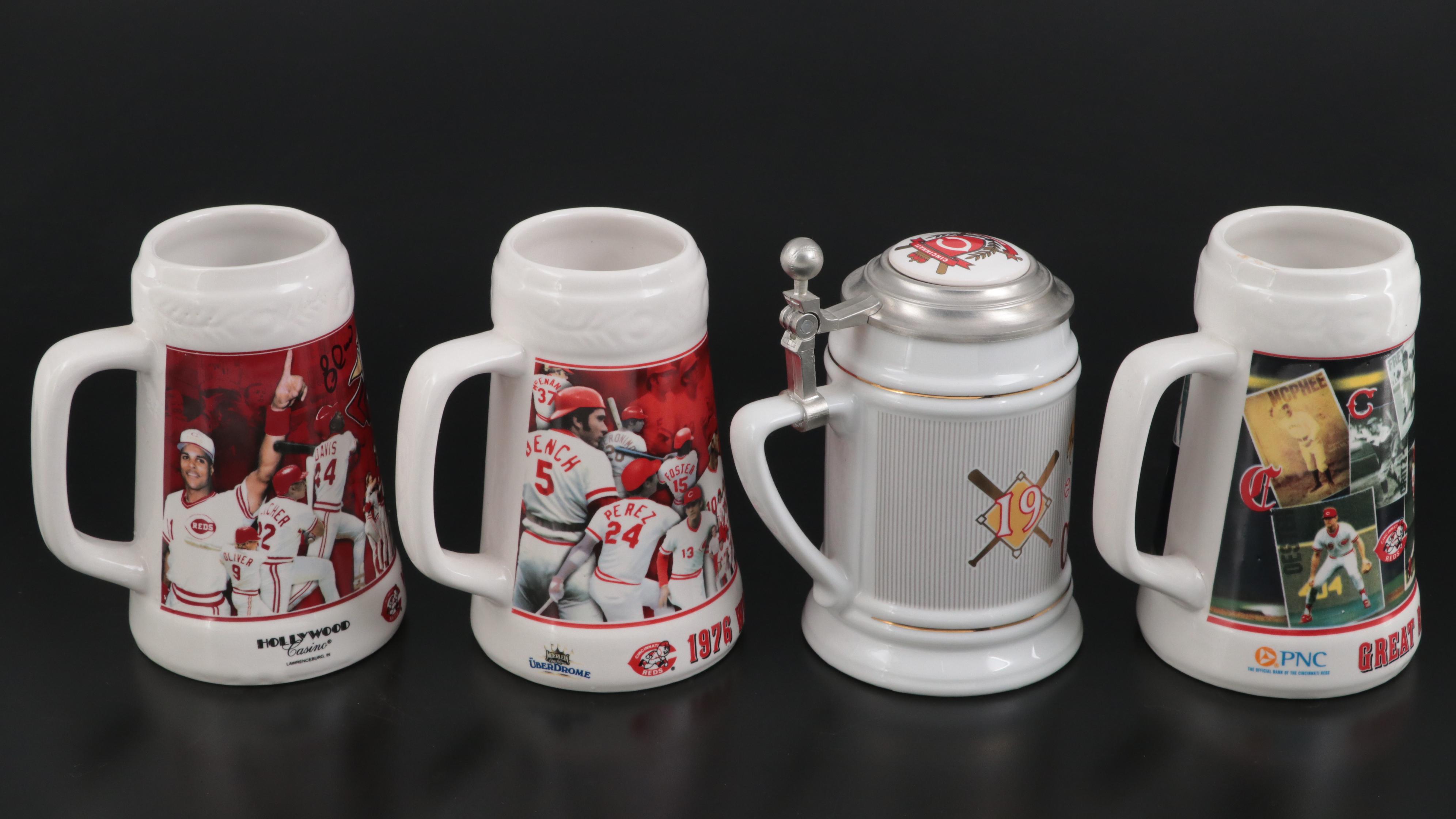 Cincinnati Reds Baseball Steins With Eric Davis Signature