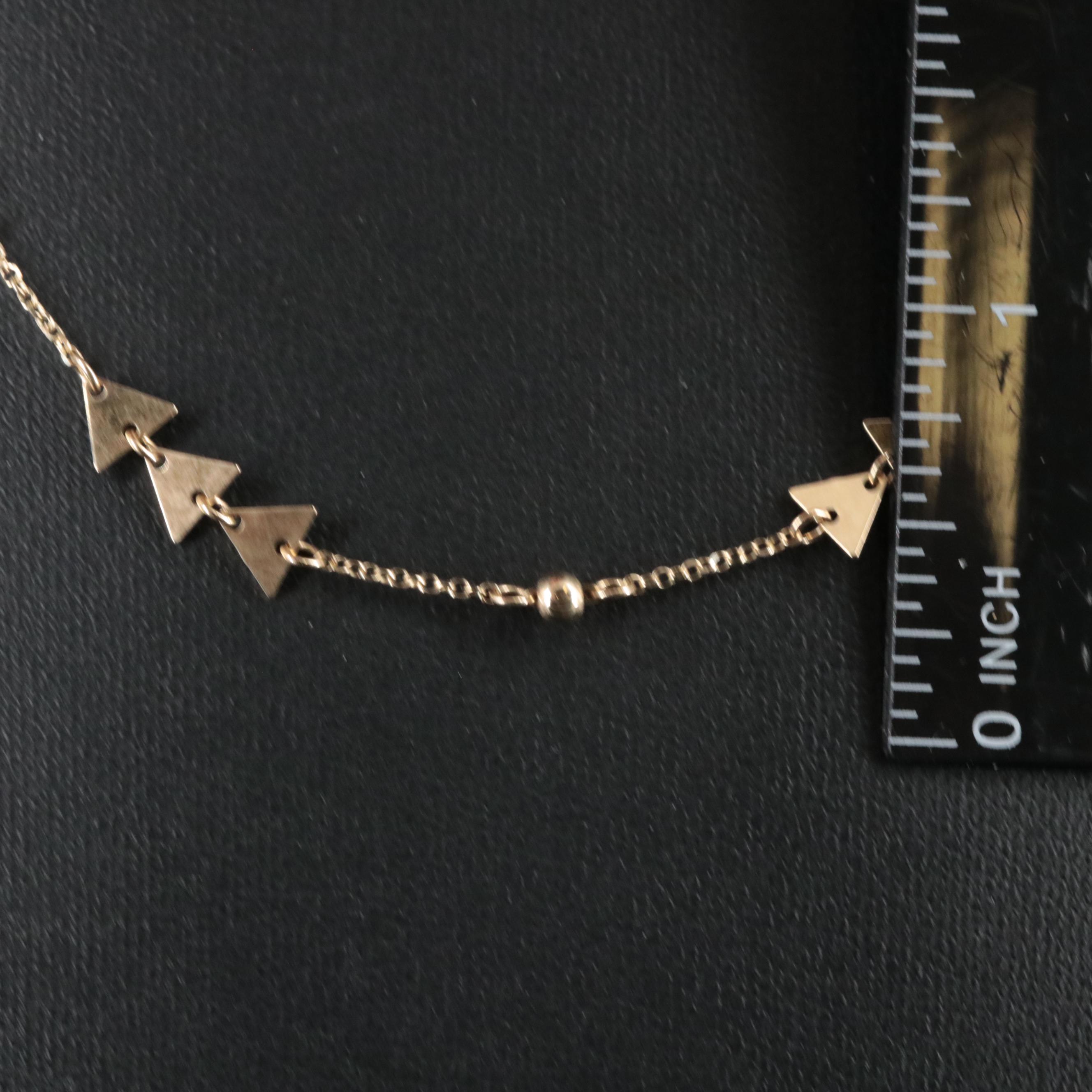 14K Triangle Sequin Chain Necklace