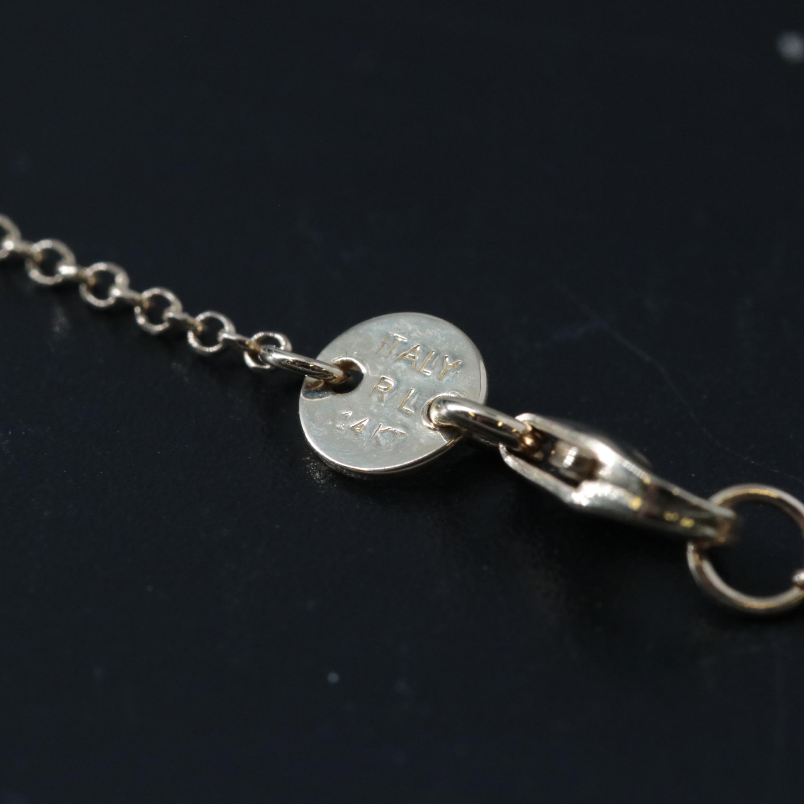 14K Triangle Sequin Chain Necklace