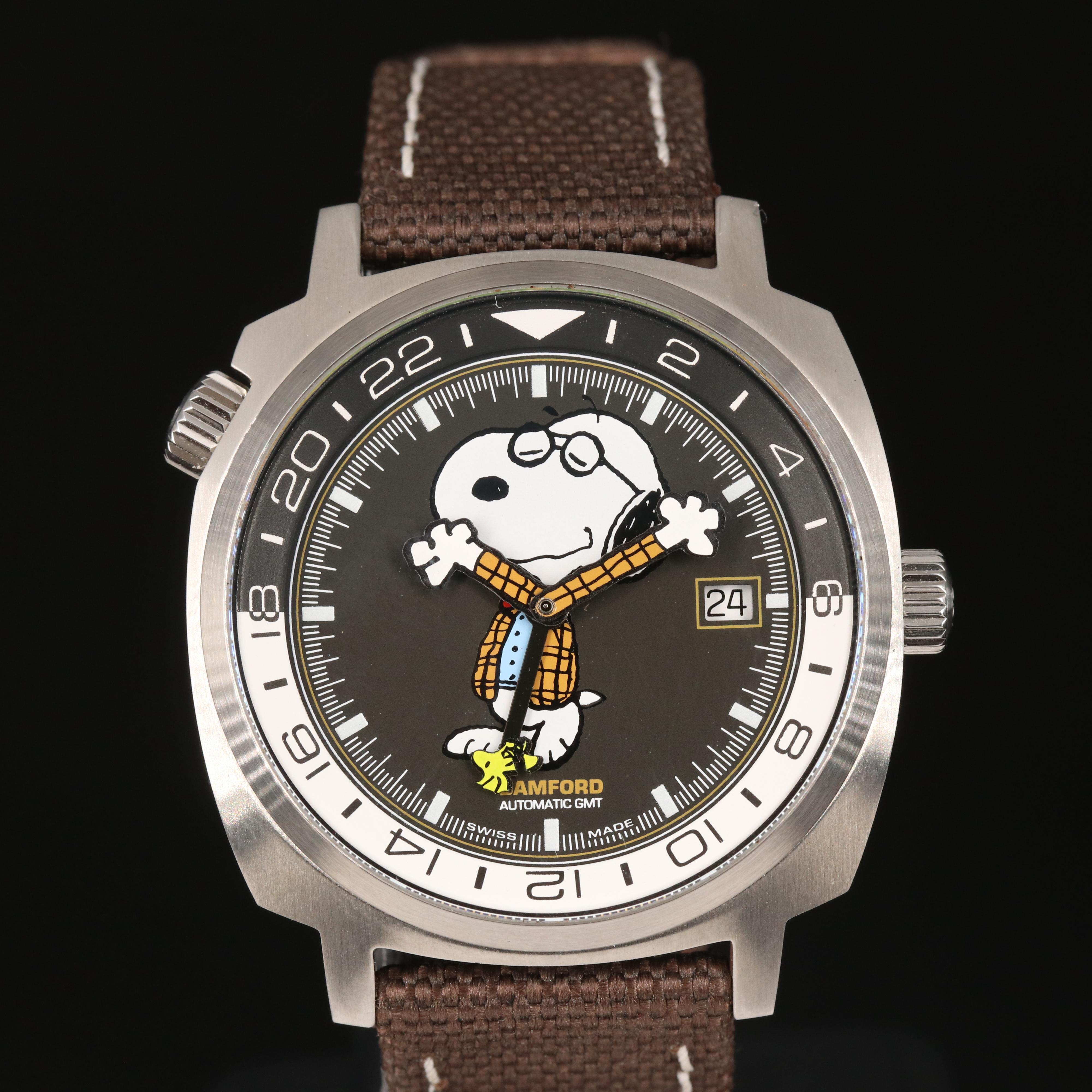 Bamford X Hodinkee "Joe Preppy" Snoopy GMT Watch