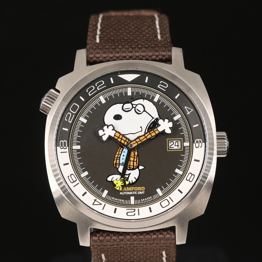 Bamford X Hodinkee "Joe Preppy" Snoopy GMT Wristwatch
