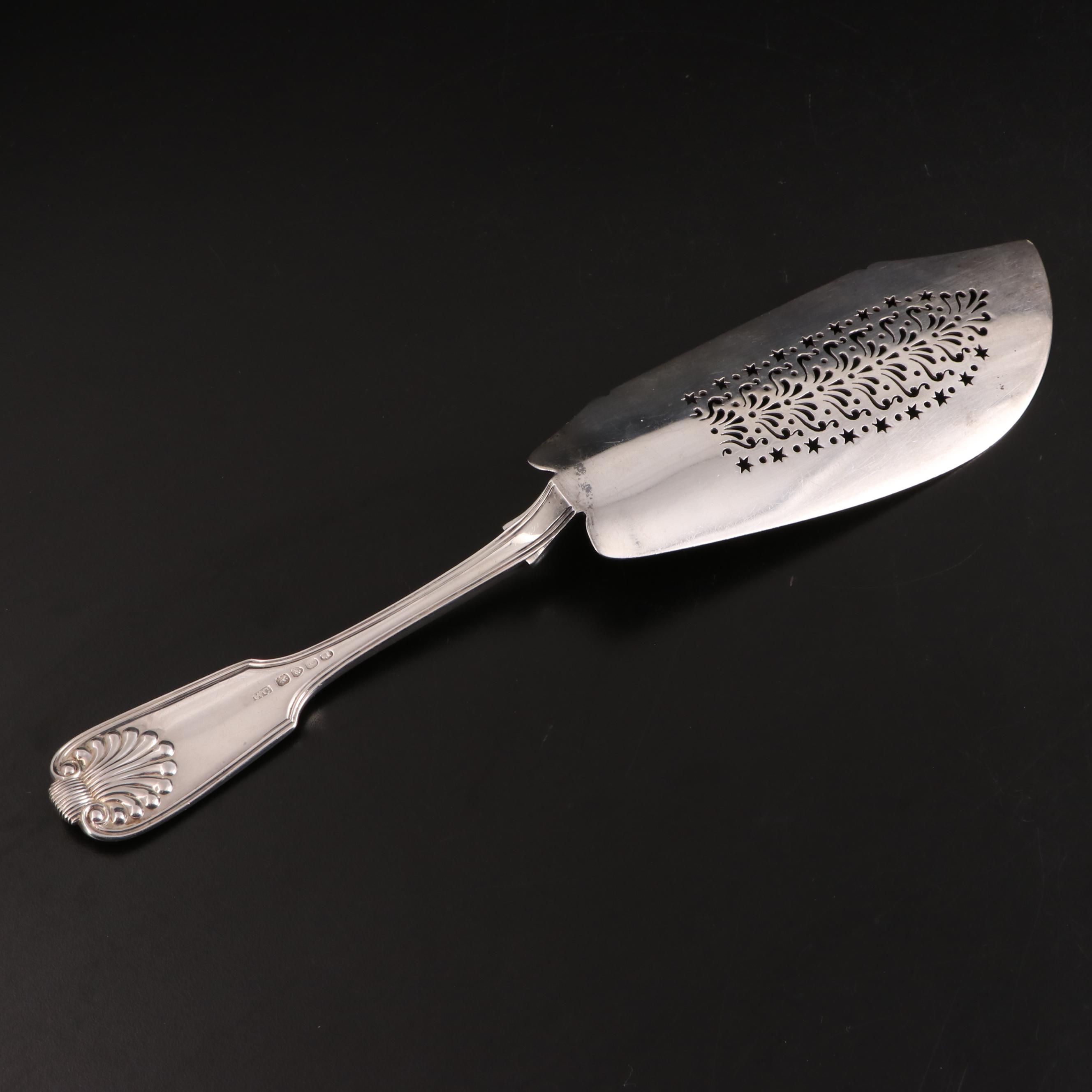 William Chawner II Georgian Sterling Silver Fish Knife, 1824