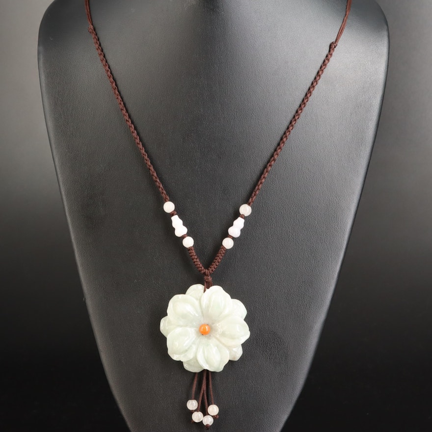 Jadeite Flower Necklace