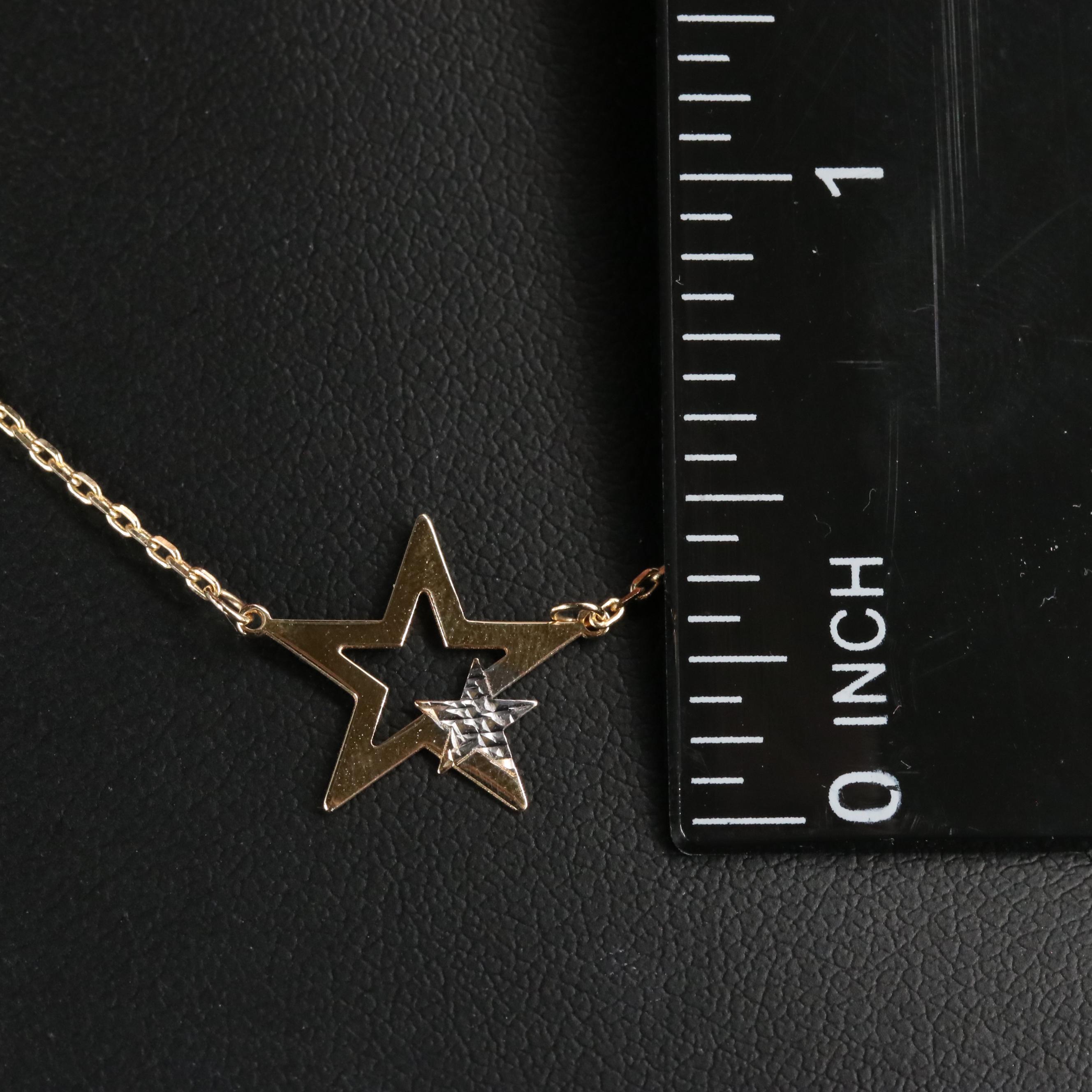 14K Pendant Star Necklace