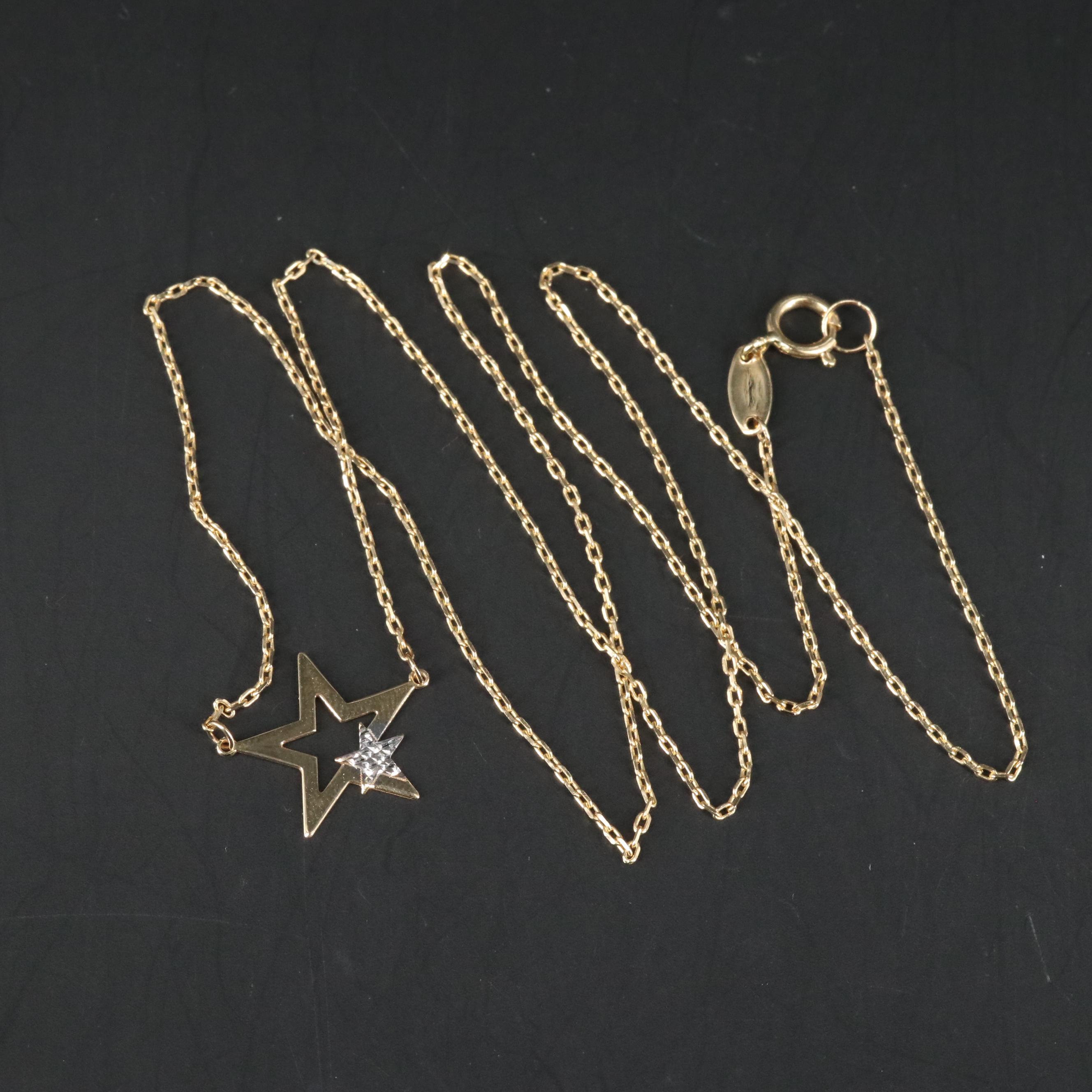 14K Pendant Star Necklace