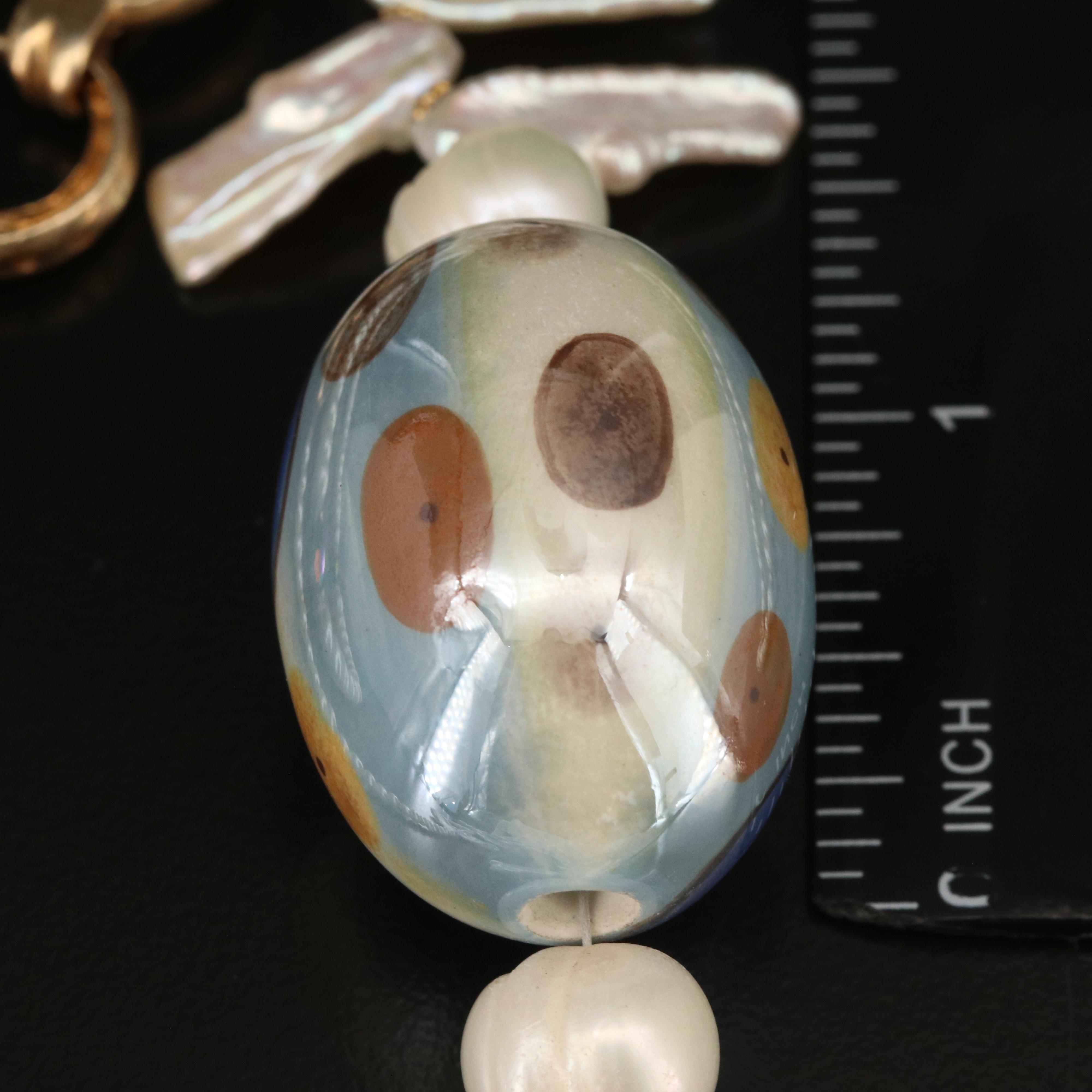 Pearl, Faux Pearl and Rhinestone Necklaces Including Sterling