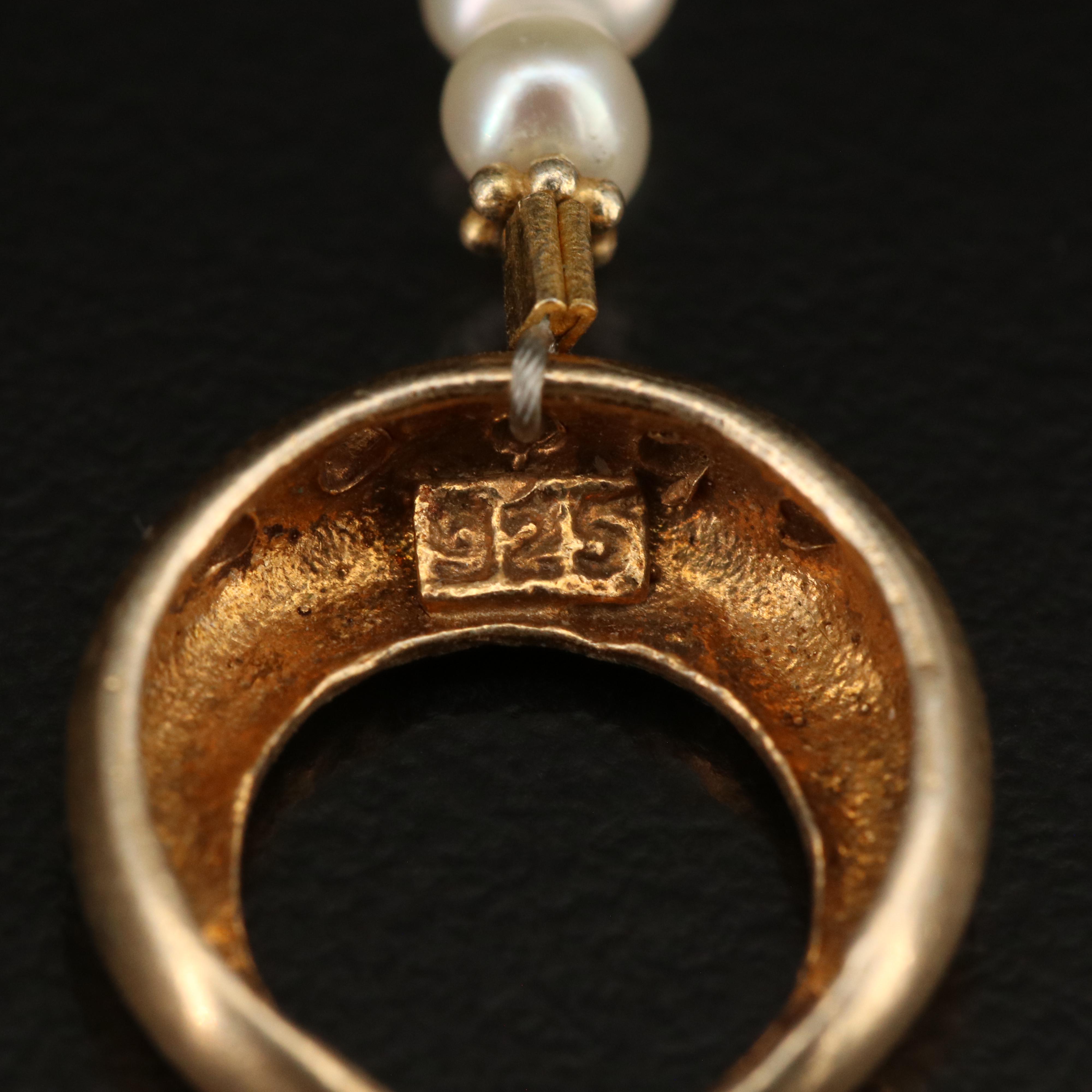 Pearl, Faux Pearl and Rhinestone Necklaces Including Sterling