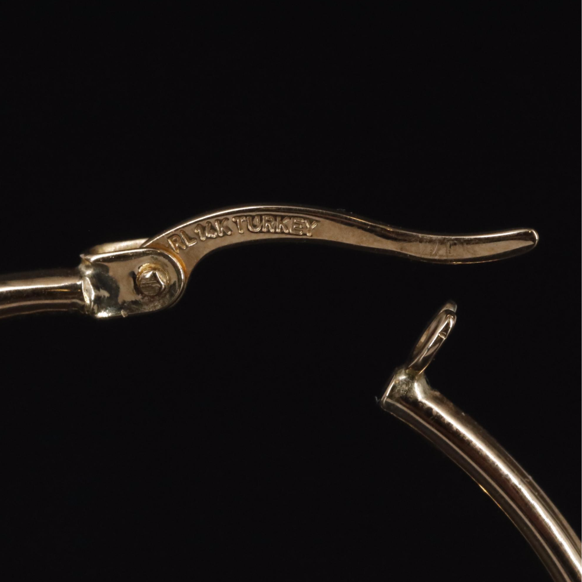 14K Sequin Chain in Hoop Earrings