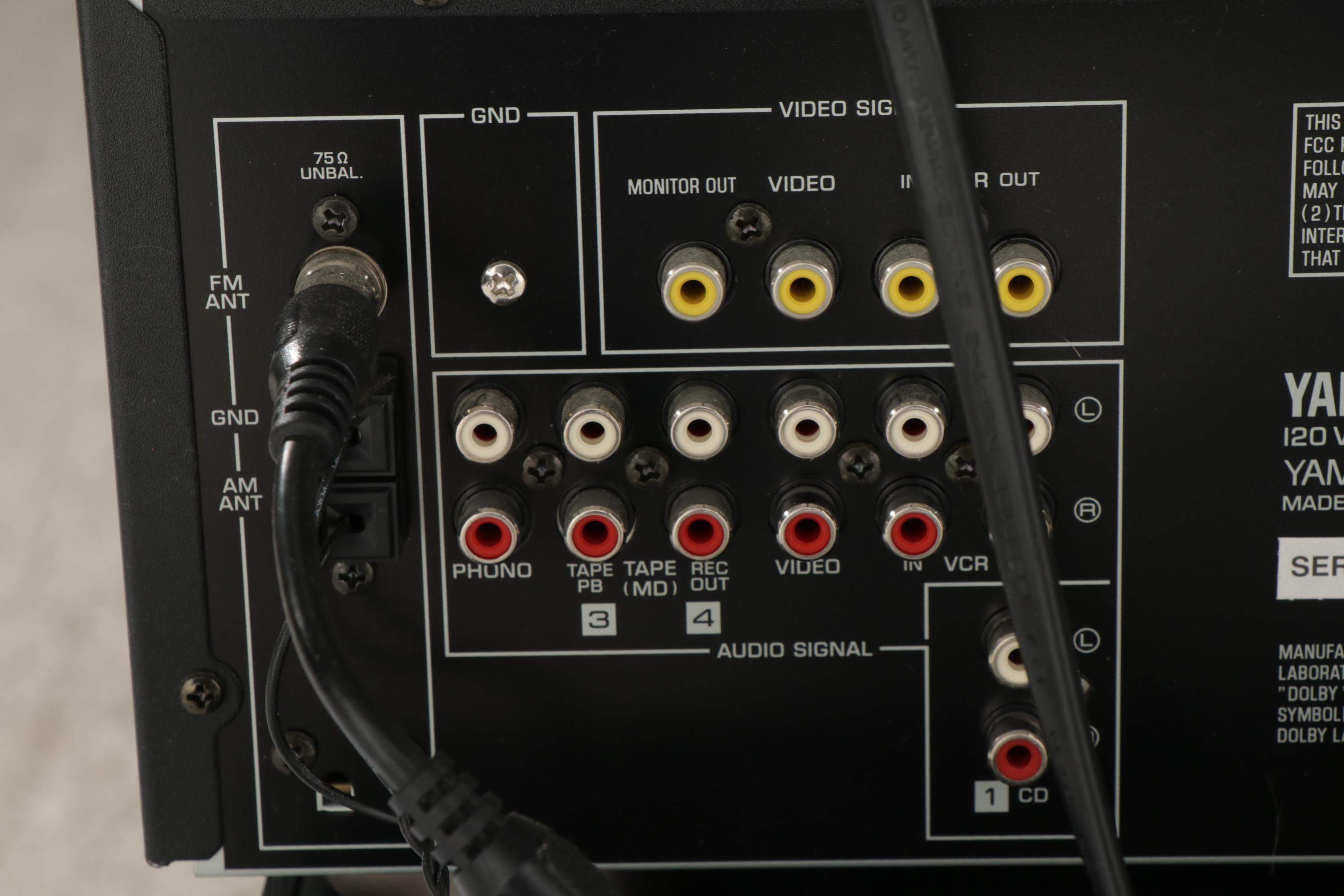 Paradigm PS-1000 Subwoofer Amp, Yamaha Stereo Receiver and Sony DVD Player