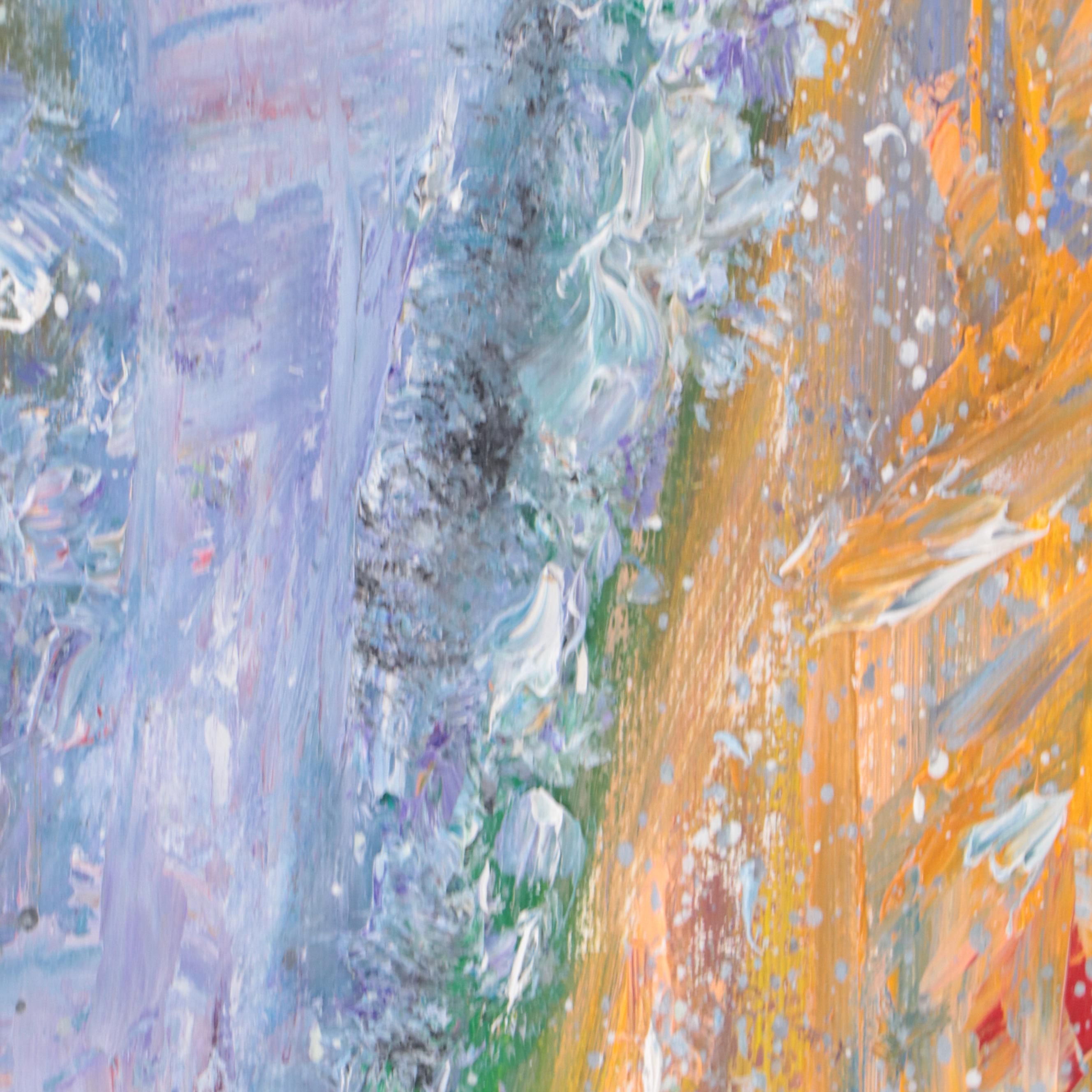 Patricia Nolan-Brown Oil Painting "Snowy Downtown," 2022