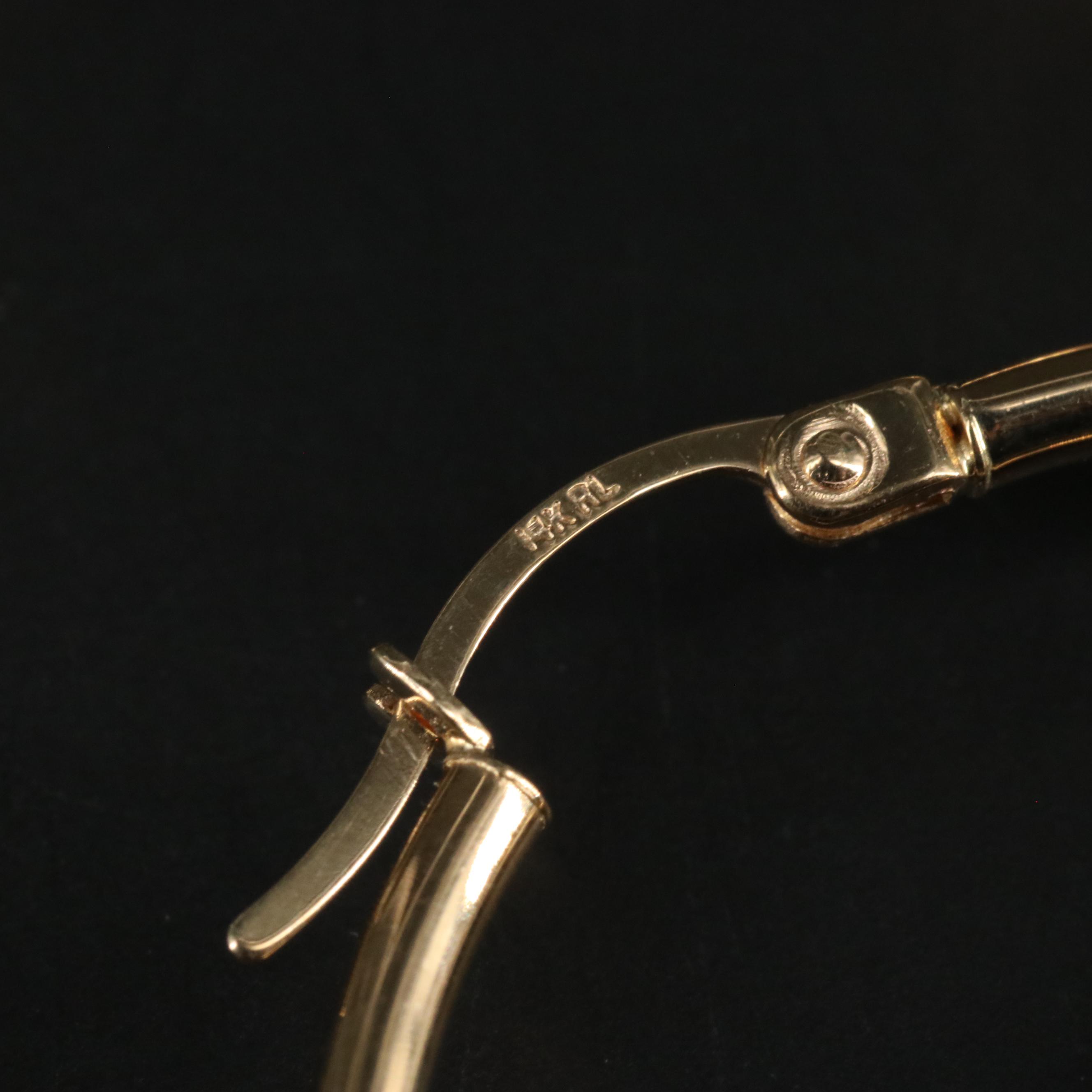 14K Hoop Disk Earrings