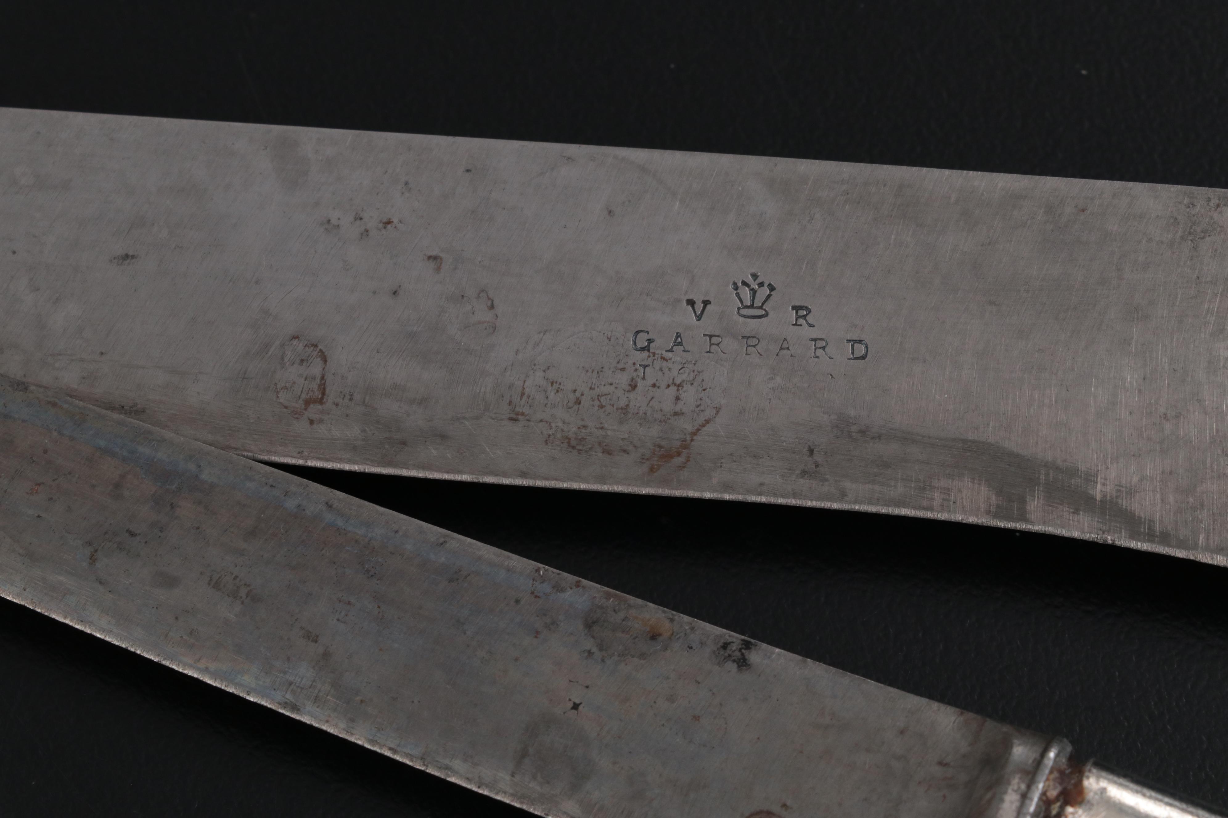 Moses Brant and Other English Sterling Handled Carving Sets, Early 19th Century